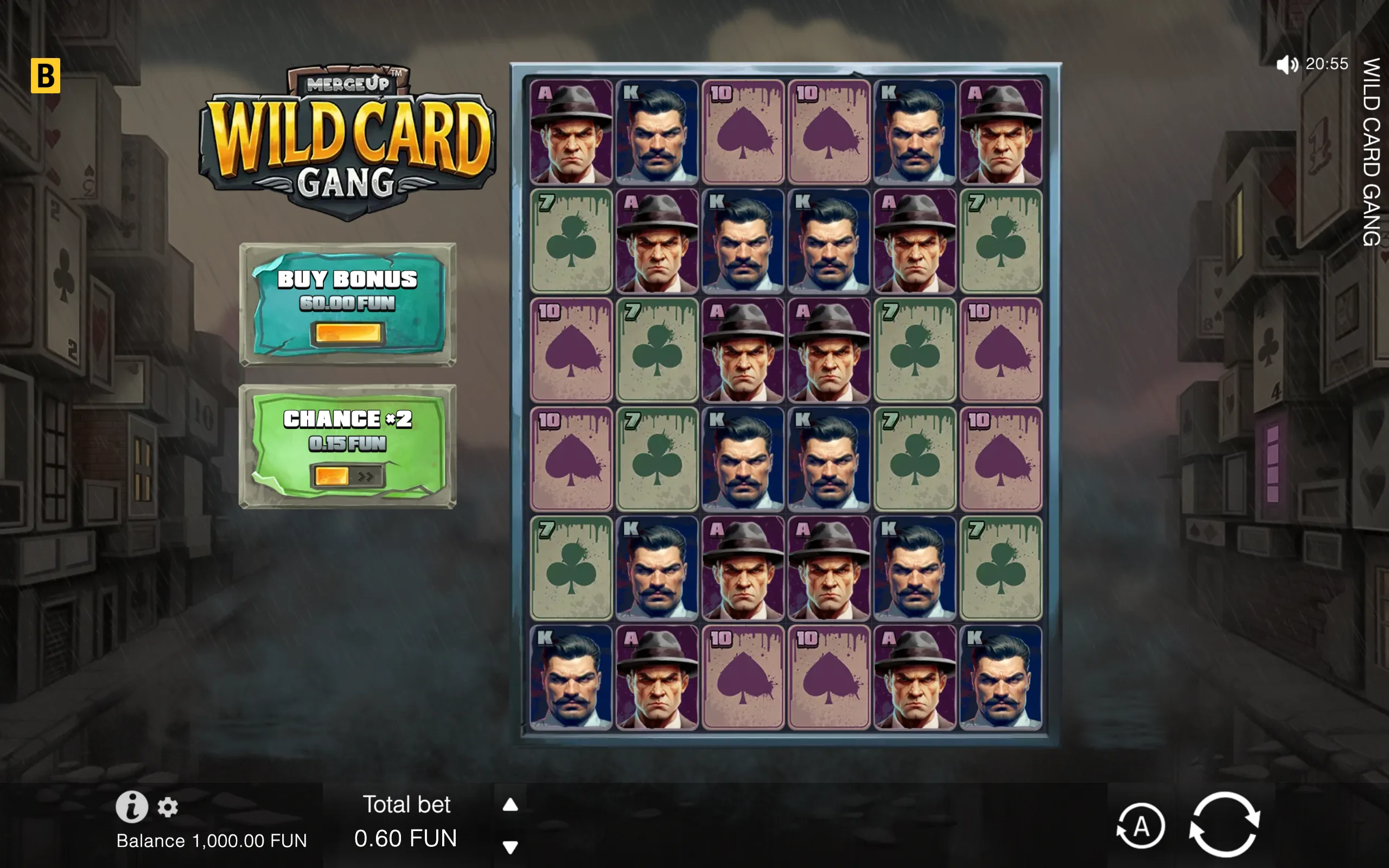 Wild Card Gang slot board