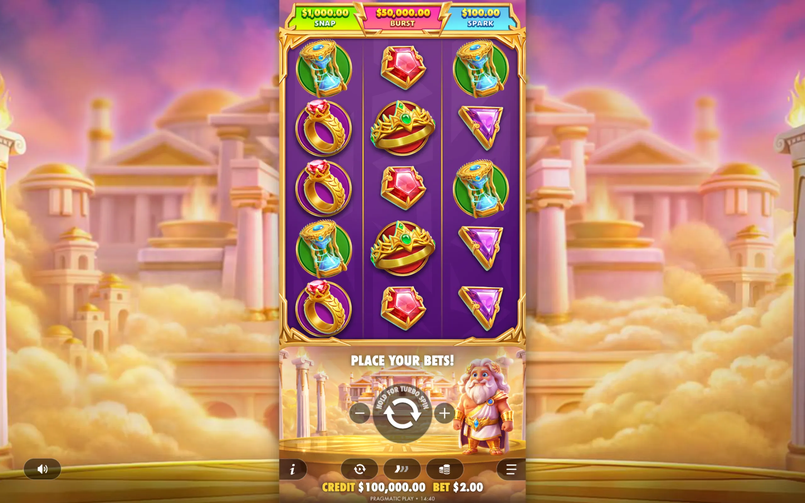 Gates of Olympus POP slot gameplay screenshot 1