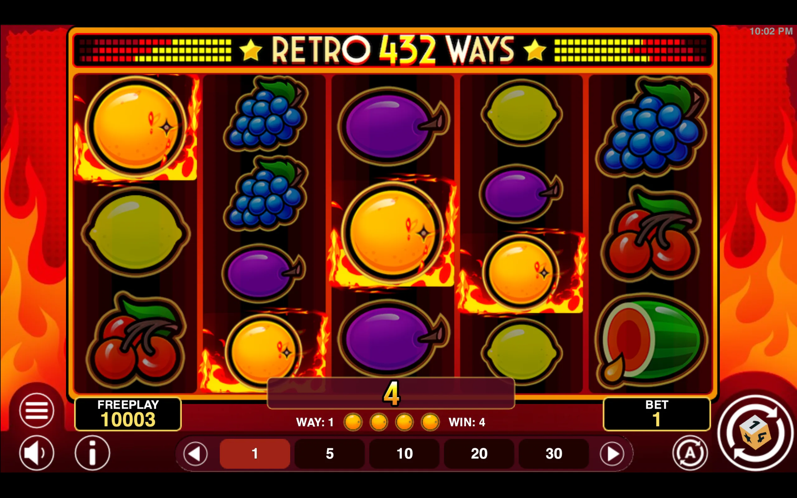 Retro 432 Ways slot gameplay screenshot 1