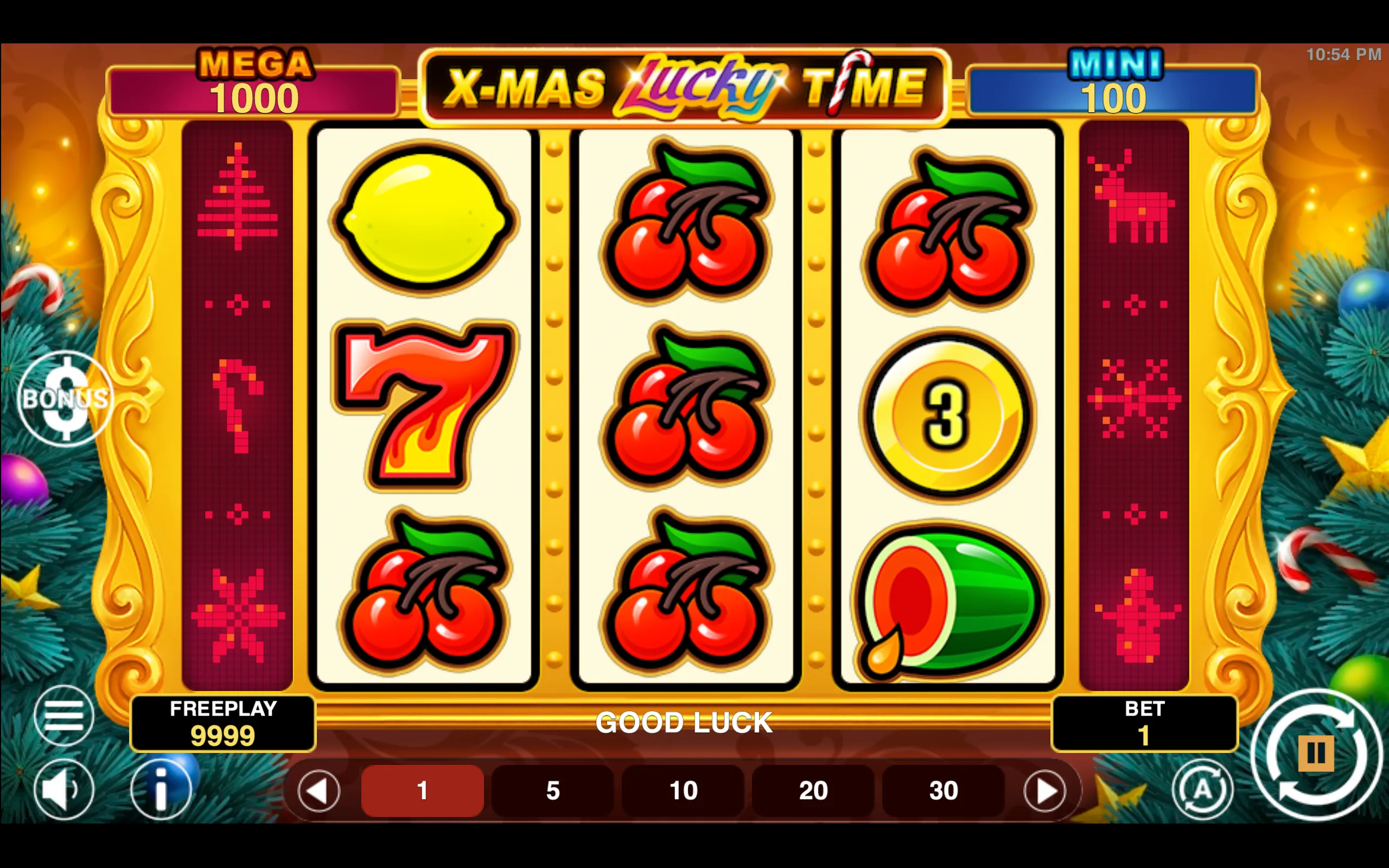 Xmas Lucky Time Hold & Win slot gameplay screenshot 1