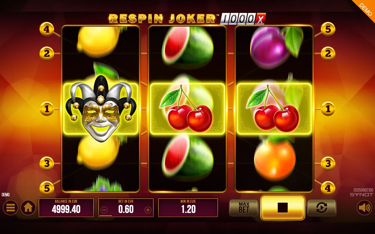 Respin Joker 1000 slot gameplay screenshot 1