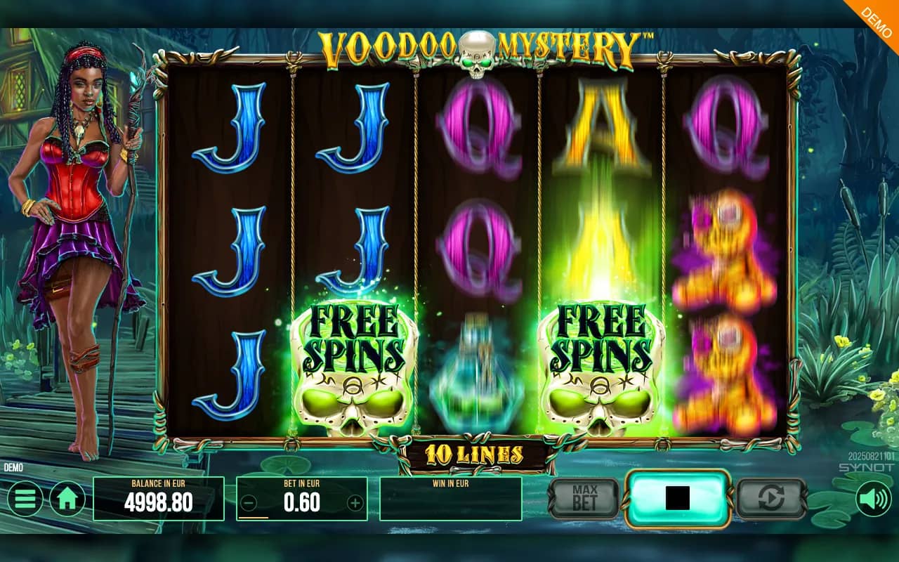 Voodoo Mystery slot gameplay screenshot 1
