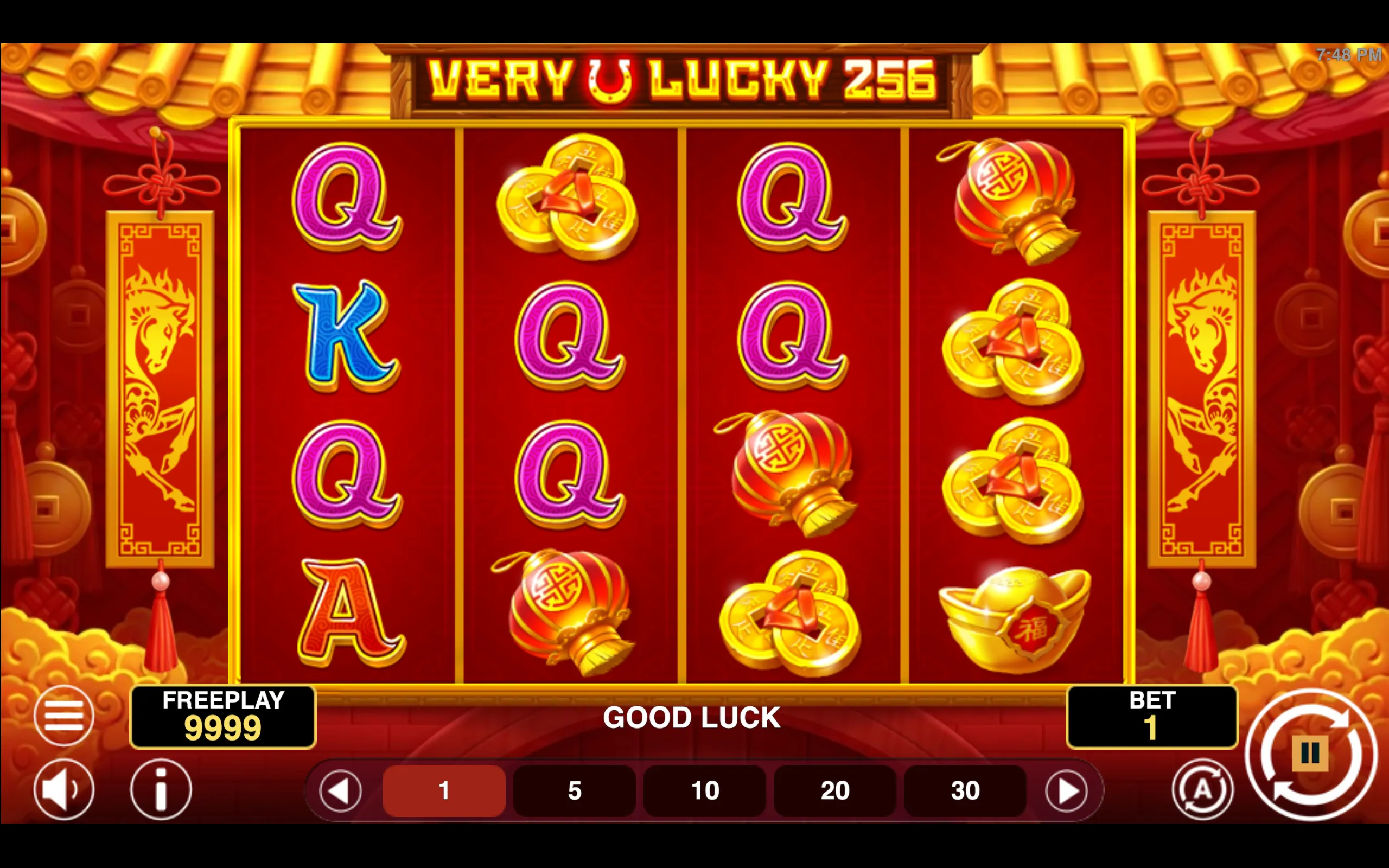 Very Lucky 256 slot gameplay screenshot 1