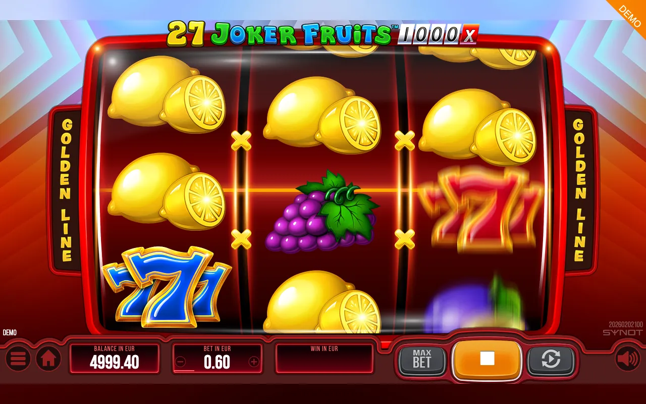 27 Joker Fruits 1000 slot gameplay screenshot 1
