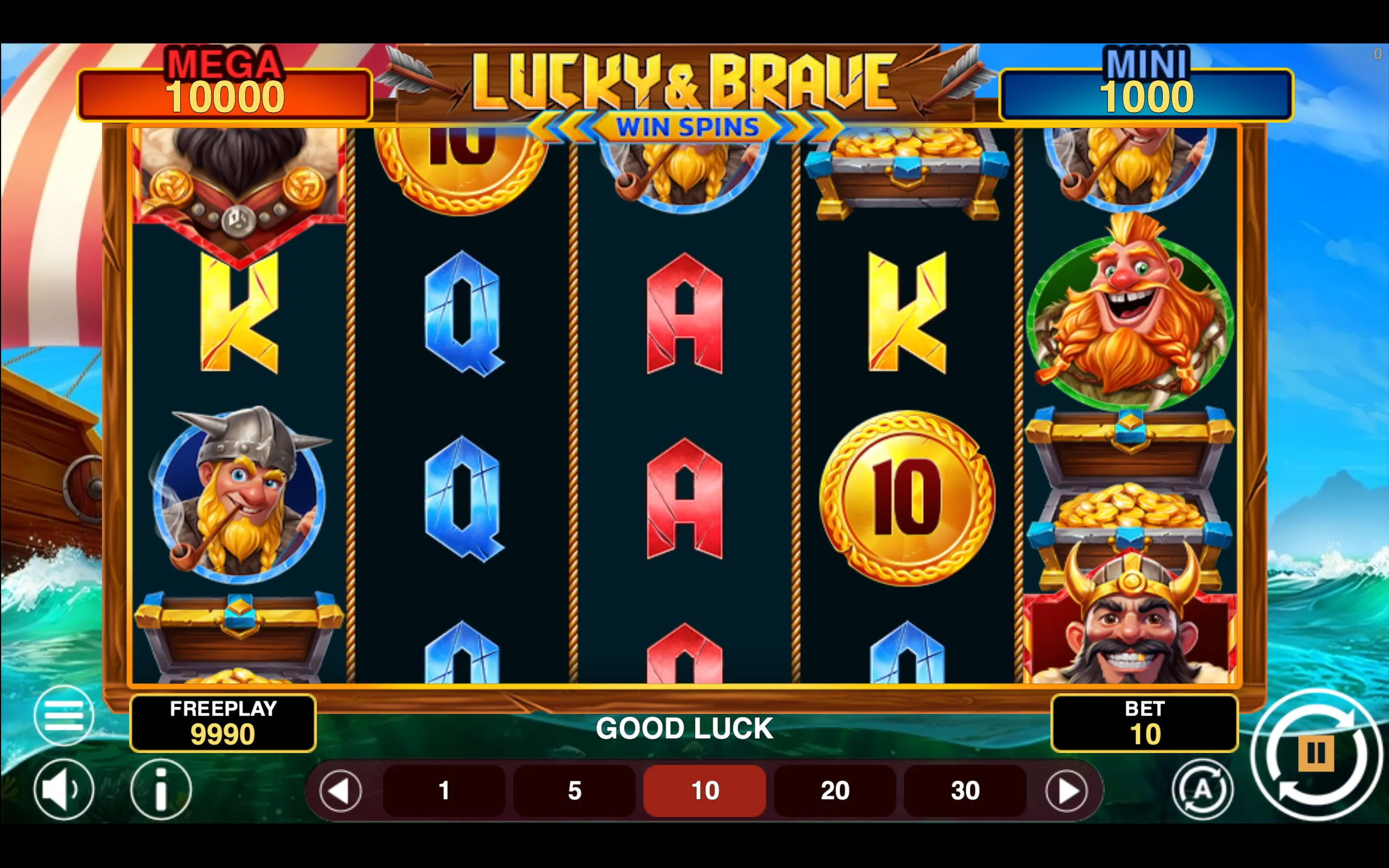 Lucky & Brave Win Spins slot gameplay screenshot 1