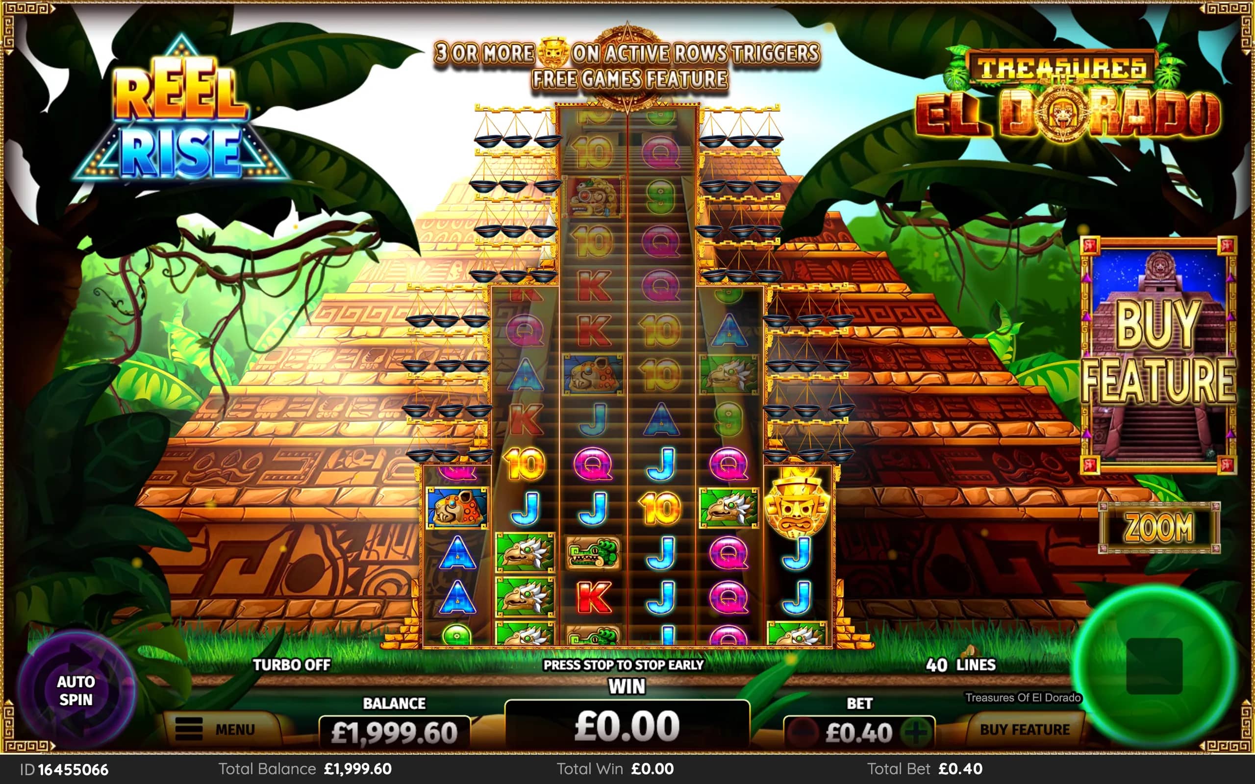 Treasures of El Dorado slot gameplay screenshot 1