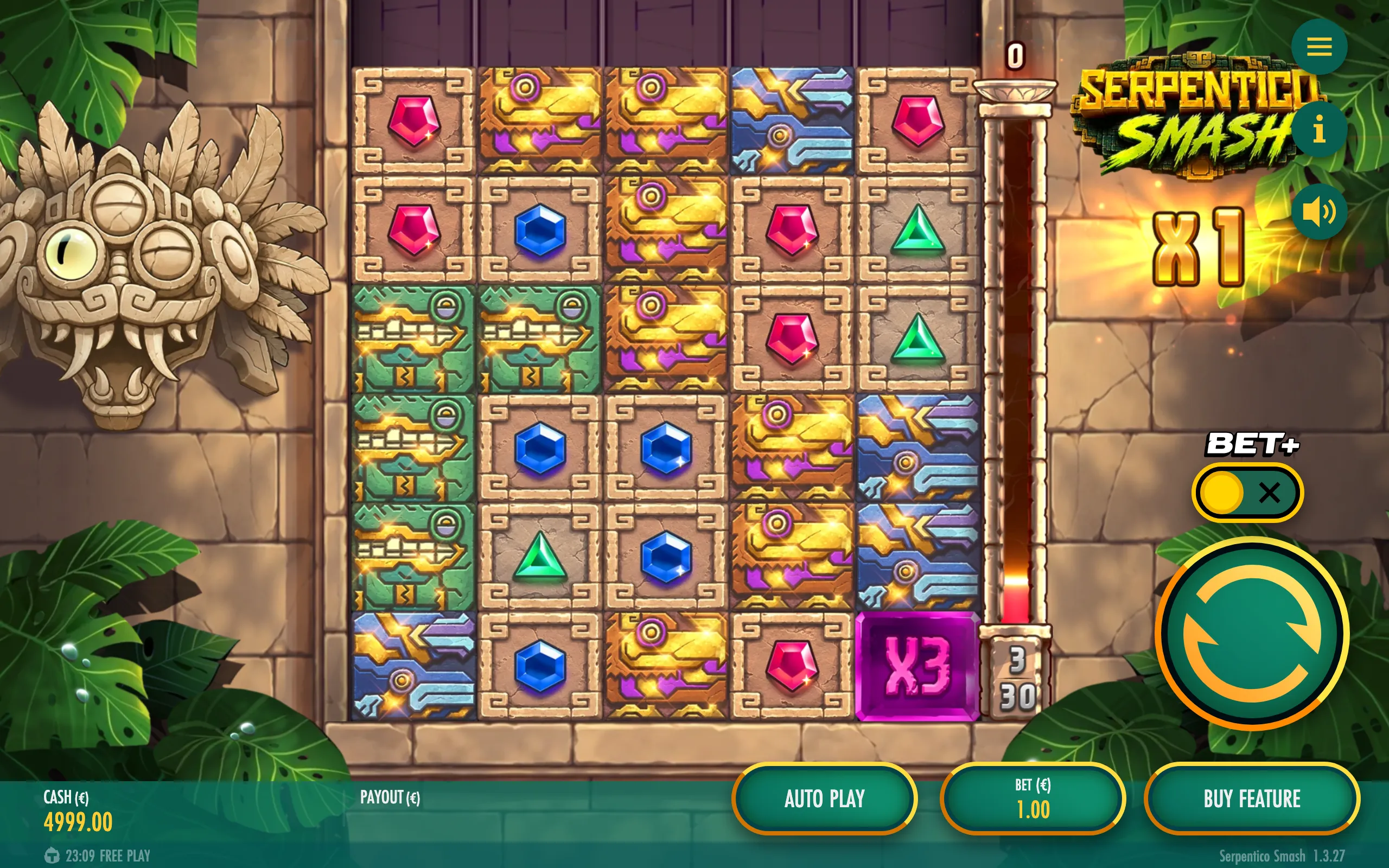 Serpentico Smash slot gameplay screenshot 1