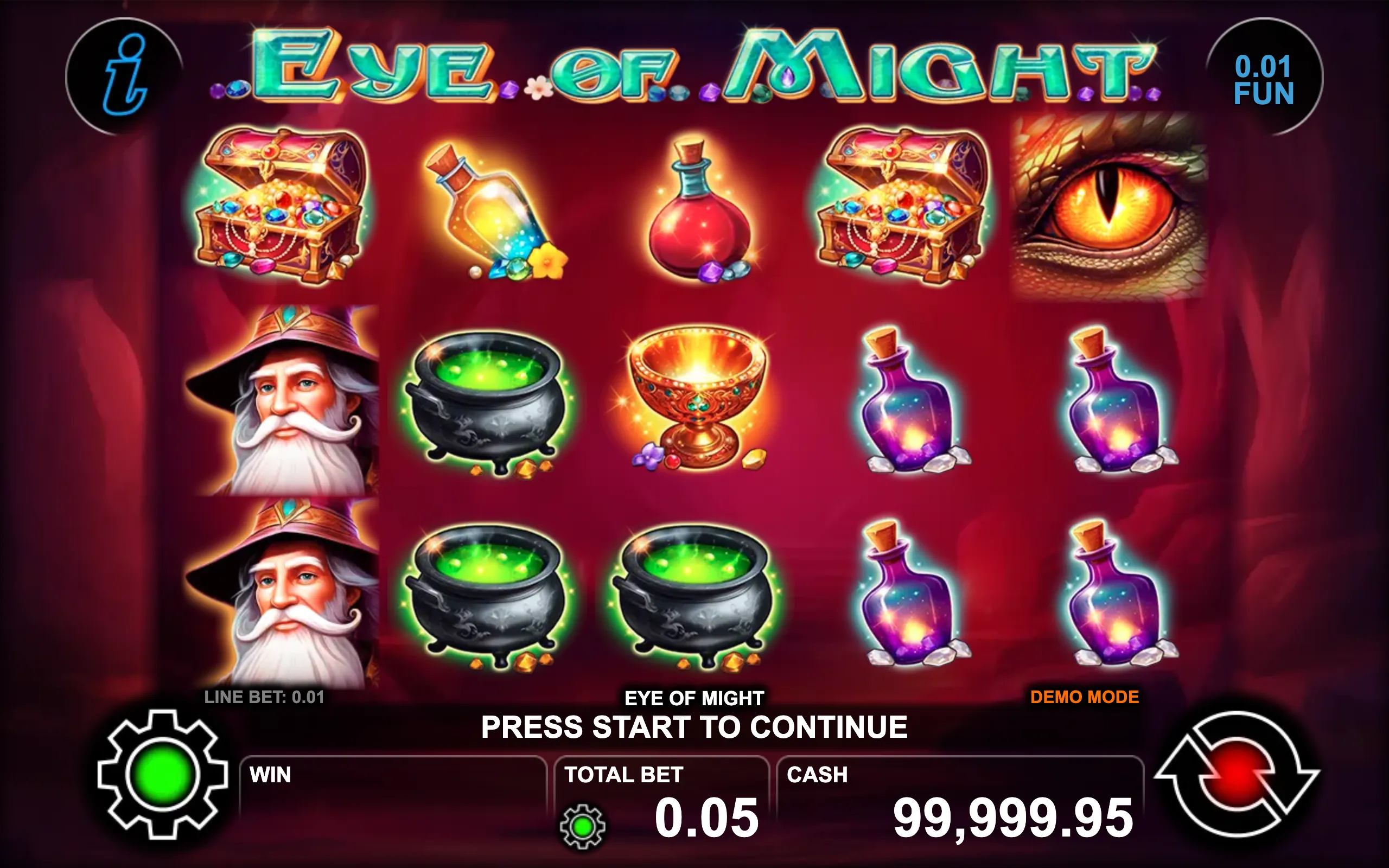Eye of Might slot gameplay screenshot 1