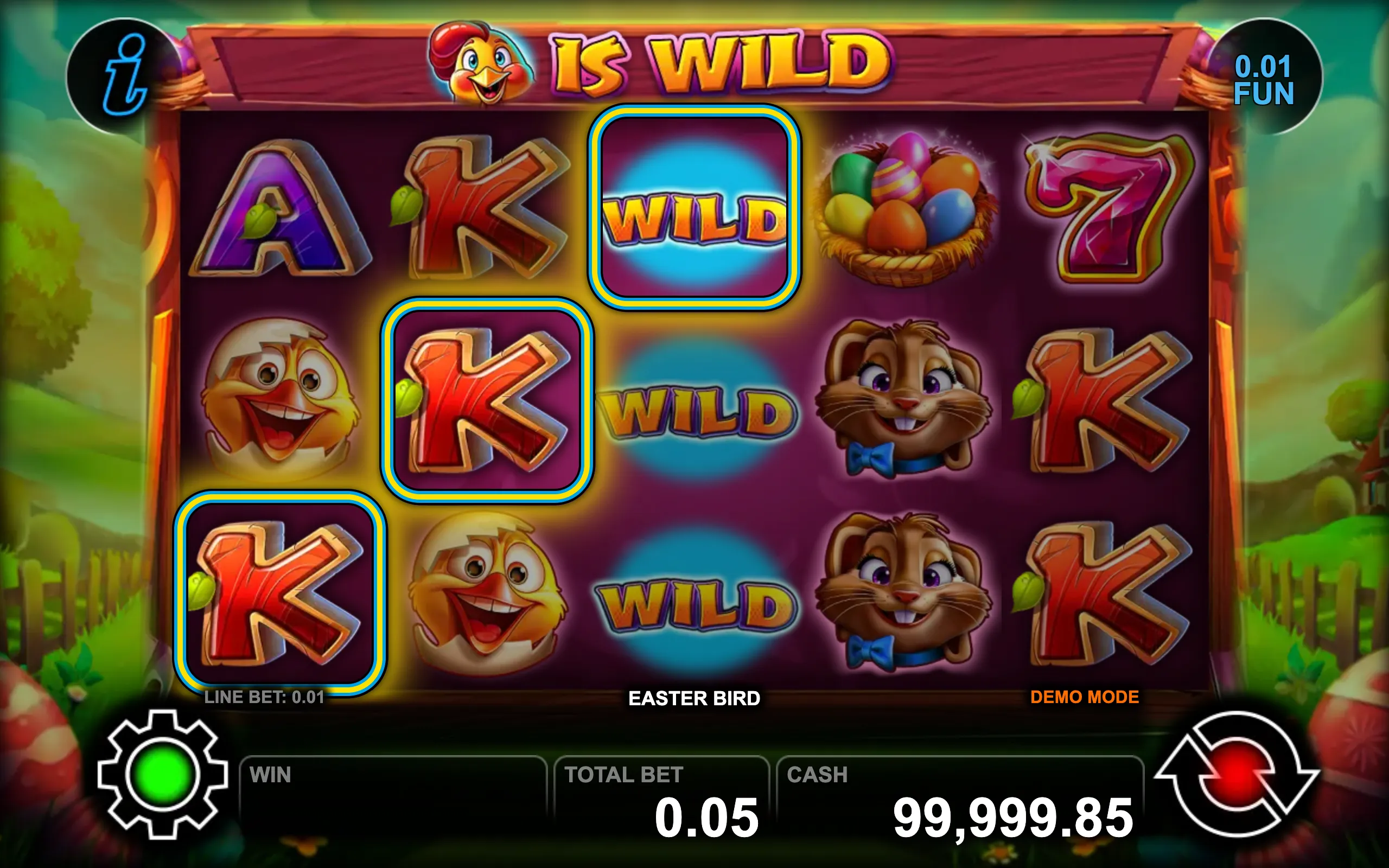 Easter Bird slot gameplay screenshot 1