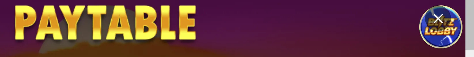 Tiger Claw paytable header with large gold lettering on a dark purple game interface.