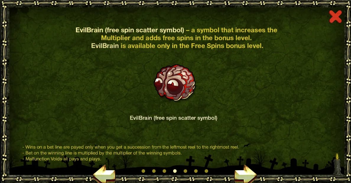 Zombie Slot paytable page 4
