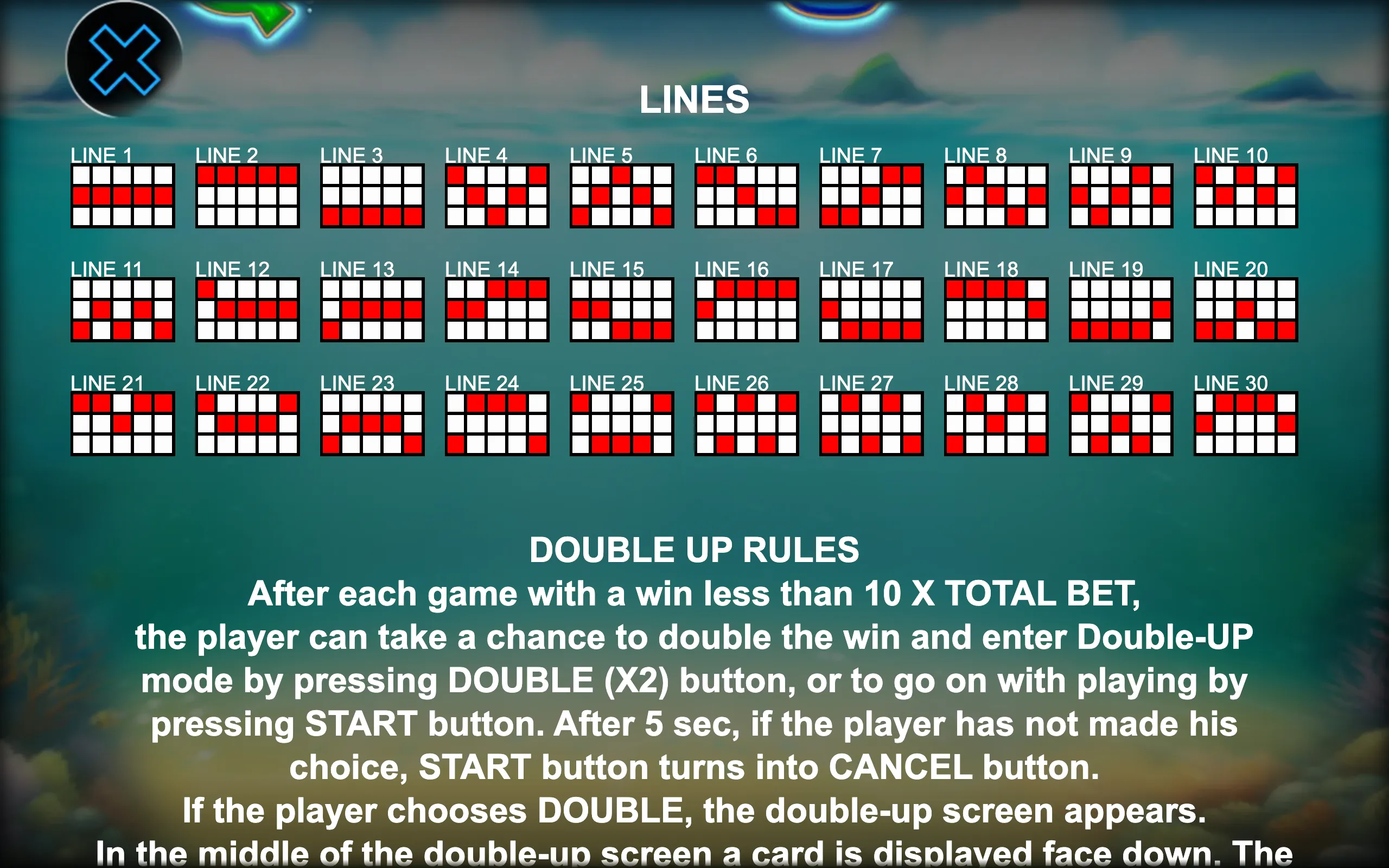 Game for Tuna paytable page 3 with symbol payouts