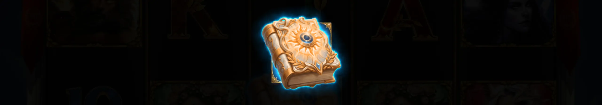 A glowing ancient book with golden ornate details and a sun emblem, symbolizing mystical knowledge and power.