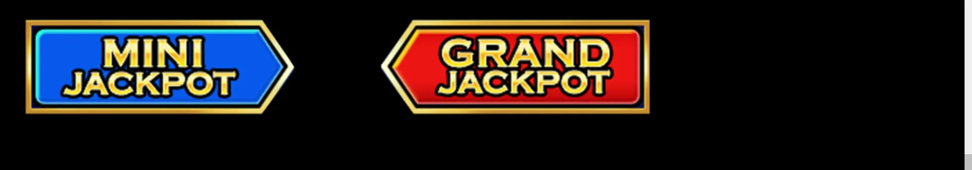 Stars & Bells Hot Reels preview featuring blue Mini Jackpot and red Grand Jackpot panels with bold gold lettering on a black background.