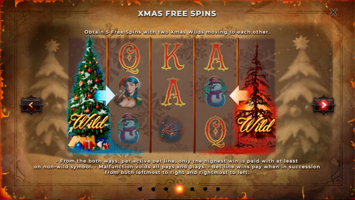 Santa vs Krampus Xmas free spins feature