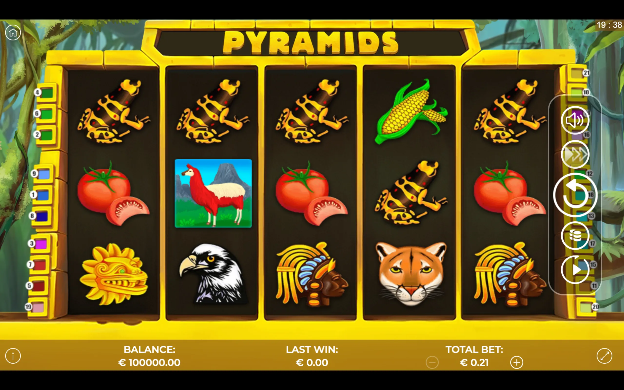 Pyramids slot gameplay screenshot 1
