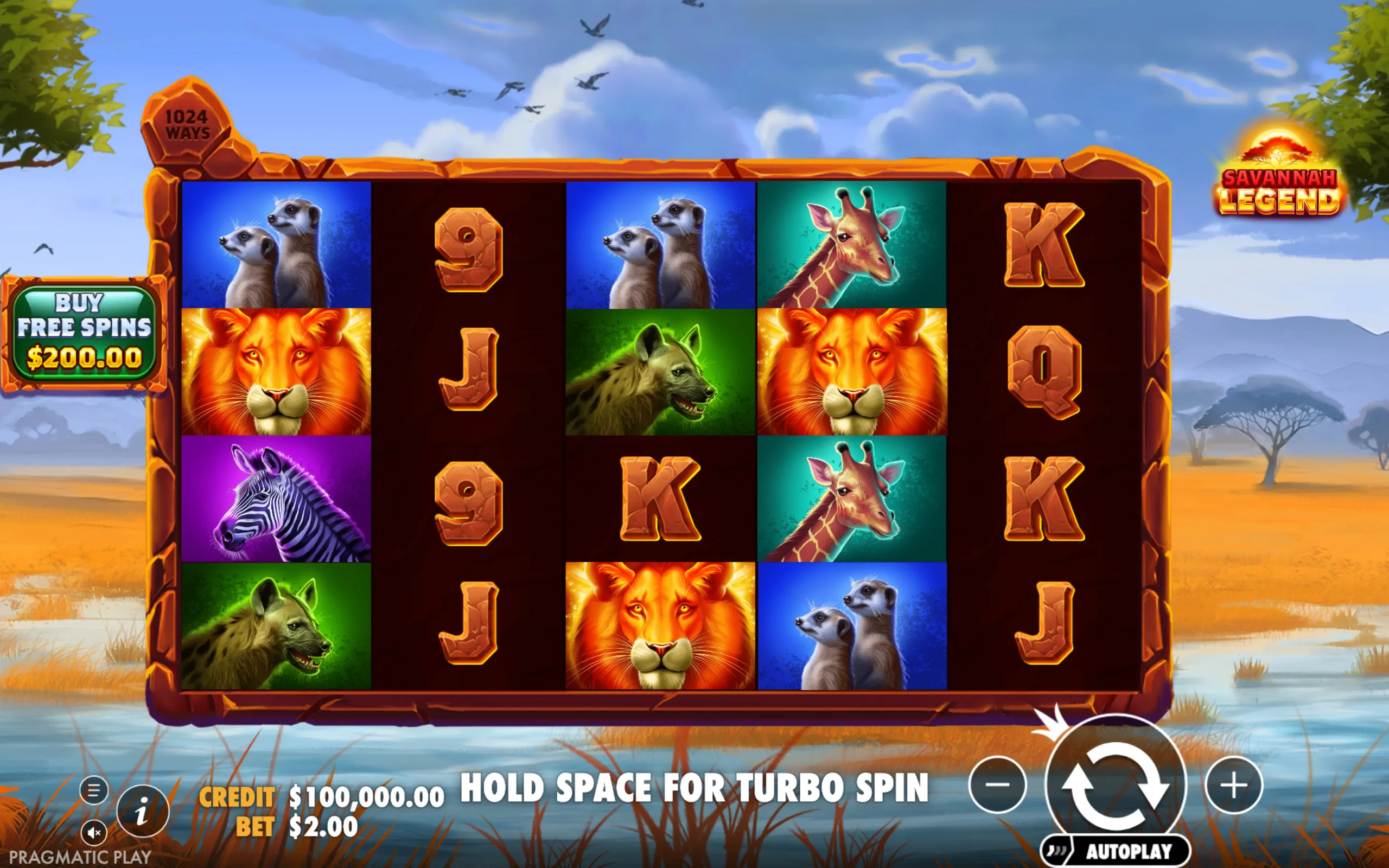 Savannah Legend slot gameplay screenshot 1
