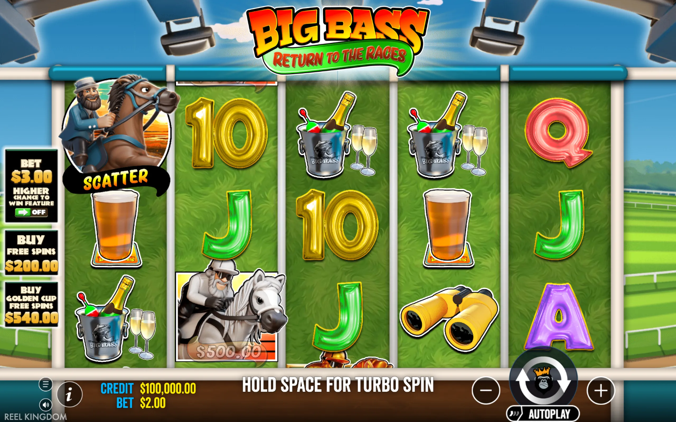 Big Bass Return to the Races slot gameplay screenshot 1