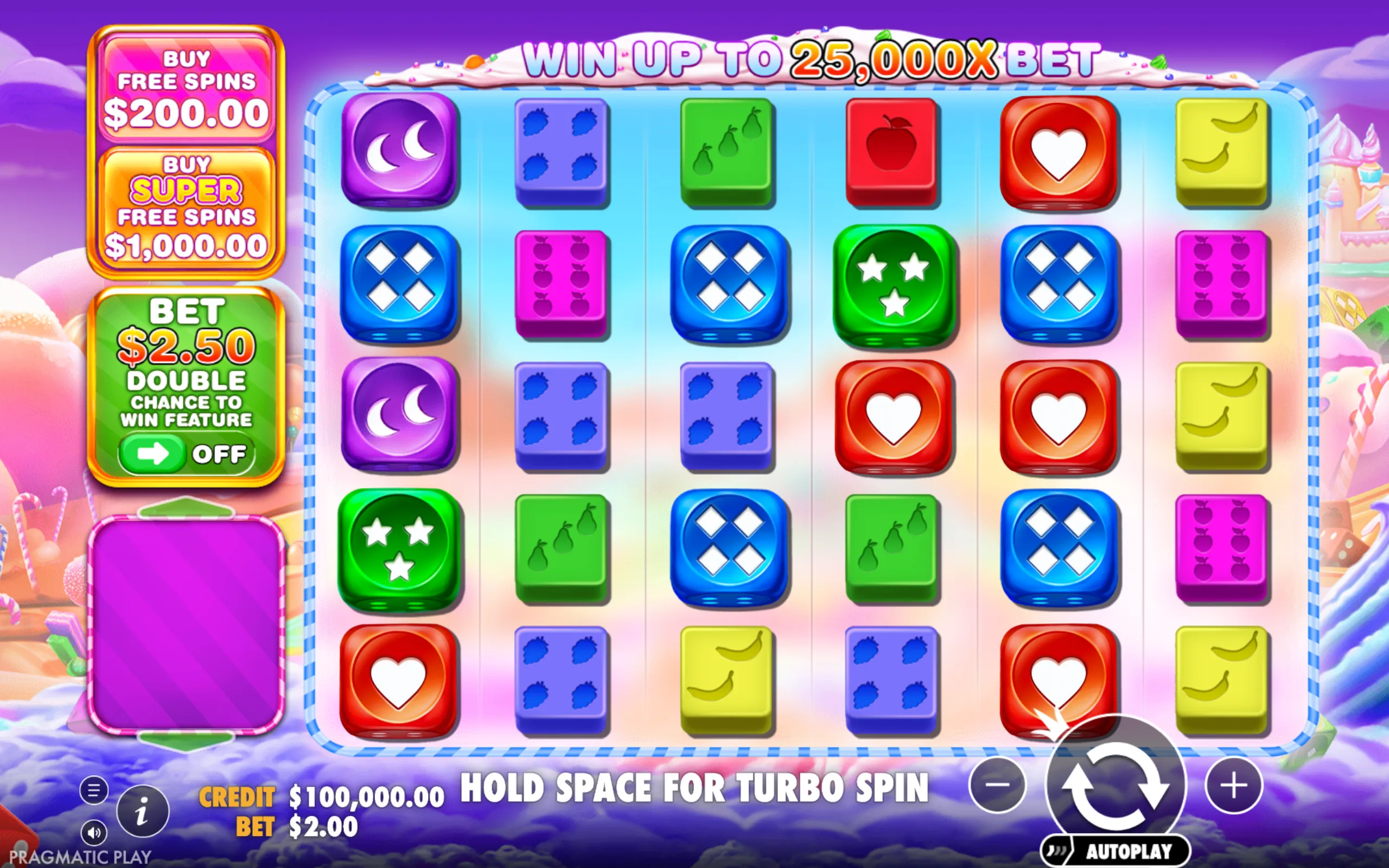 Sweet Bonanza 1000 Dice slot gameplay screenshot 1