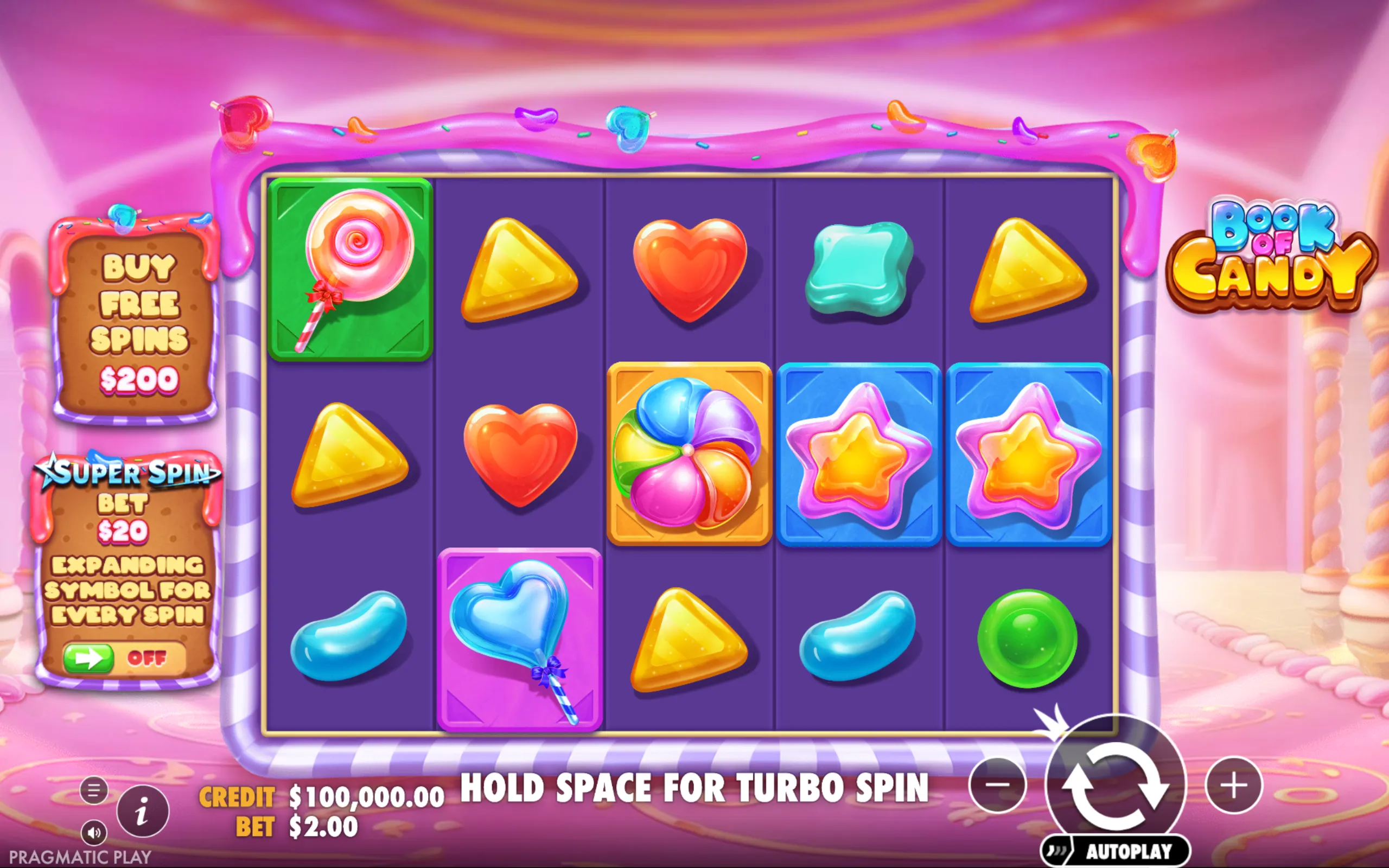 Book of Candy slot gameplay screenshot 1