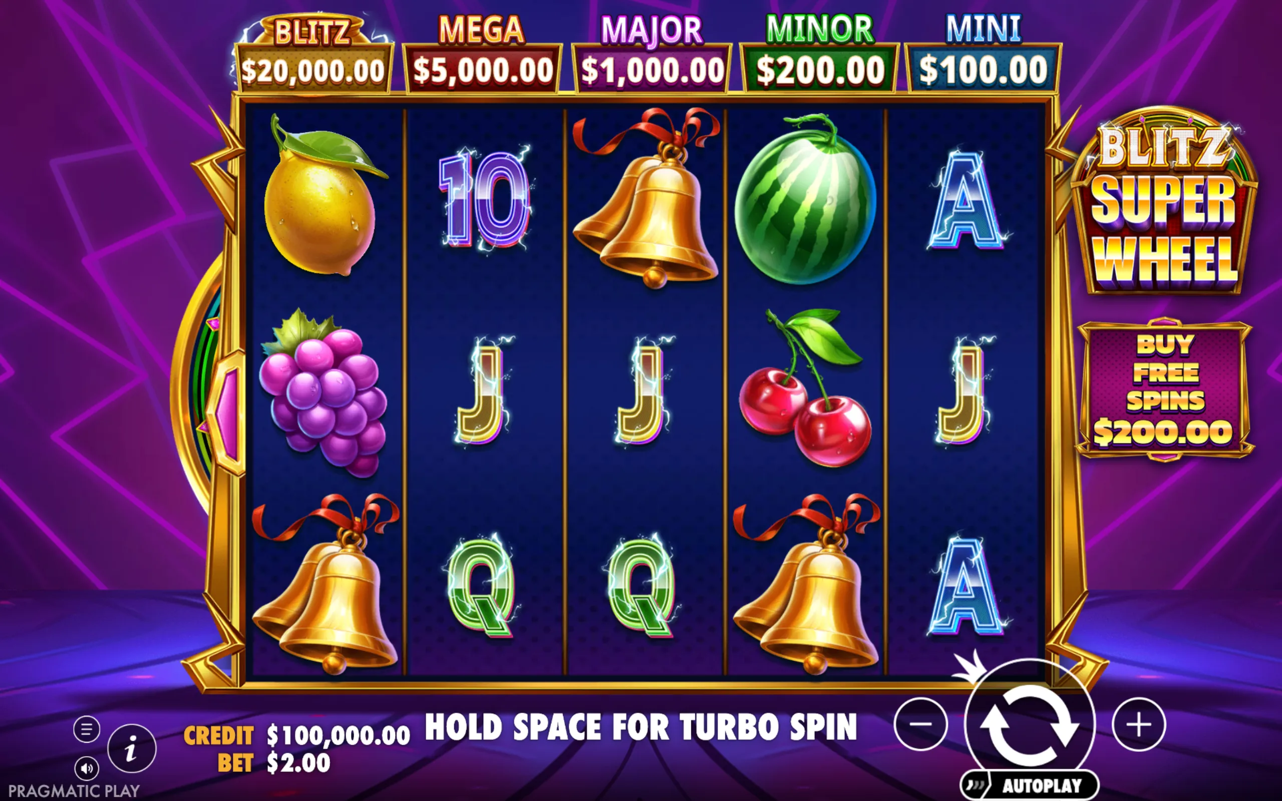 Blitz Super Wheel slot gameplay screenshot 1