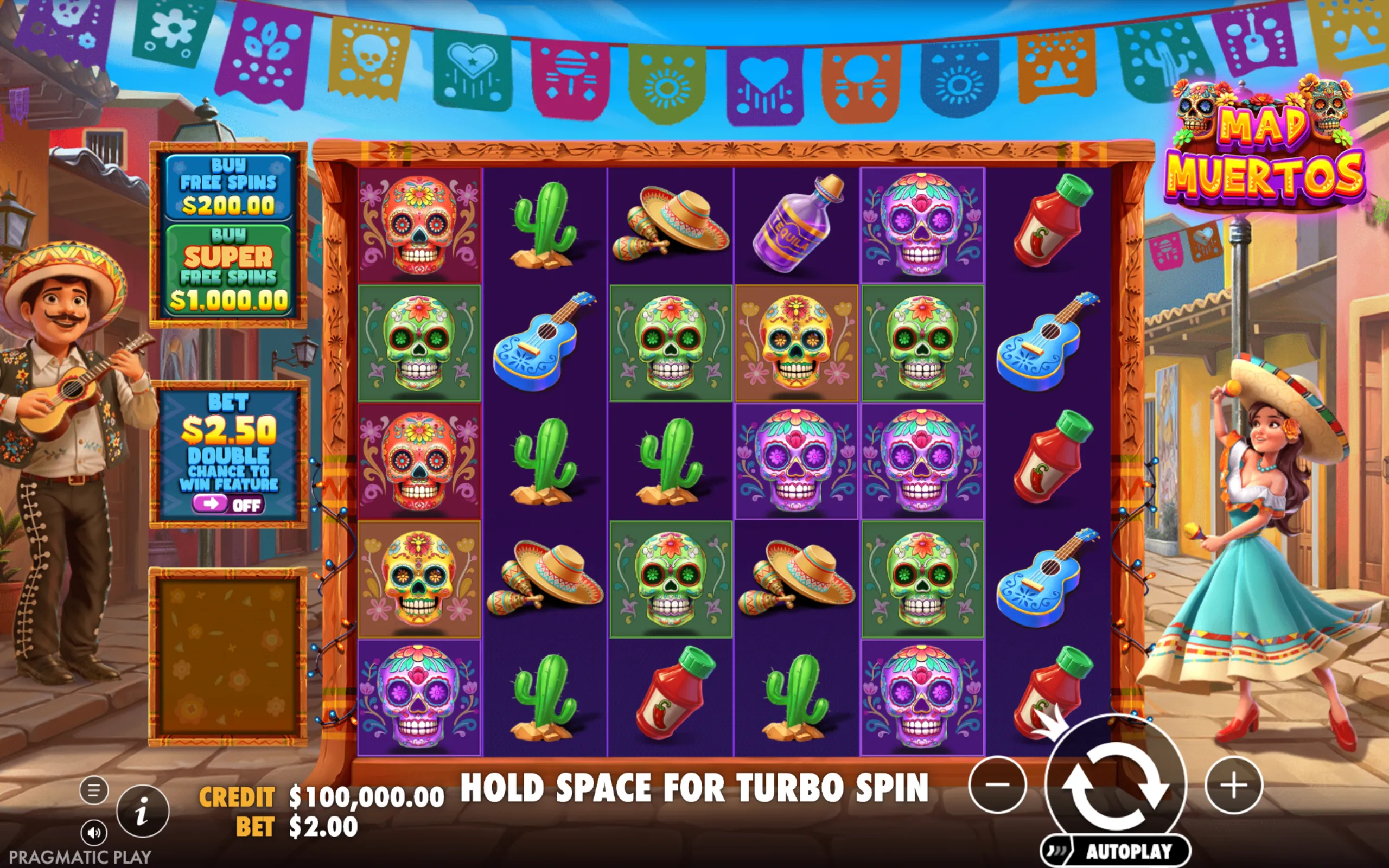 Mad Muertos slot gameplay screenshot 1