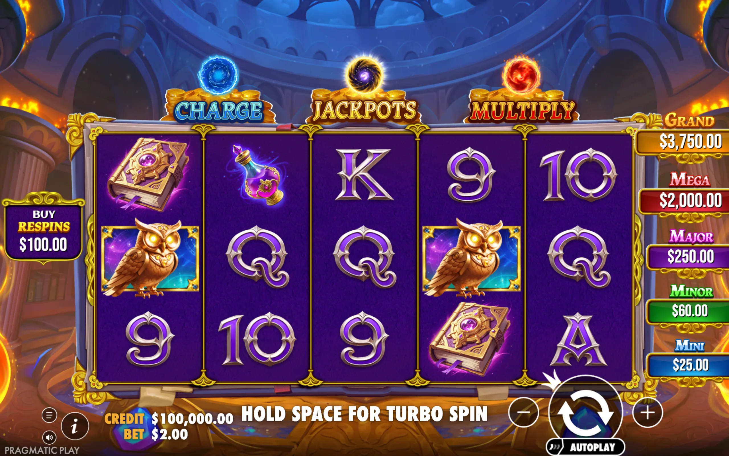 Spellmaster slot gameplay screenshot 1