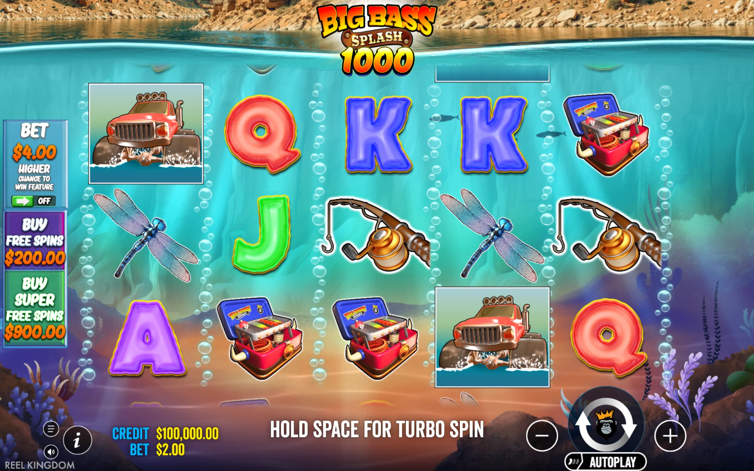 Big Bass Splash 1000 slot gameplay screenshot 1