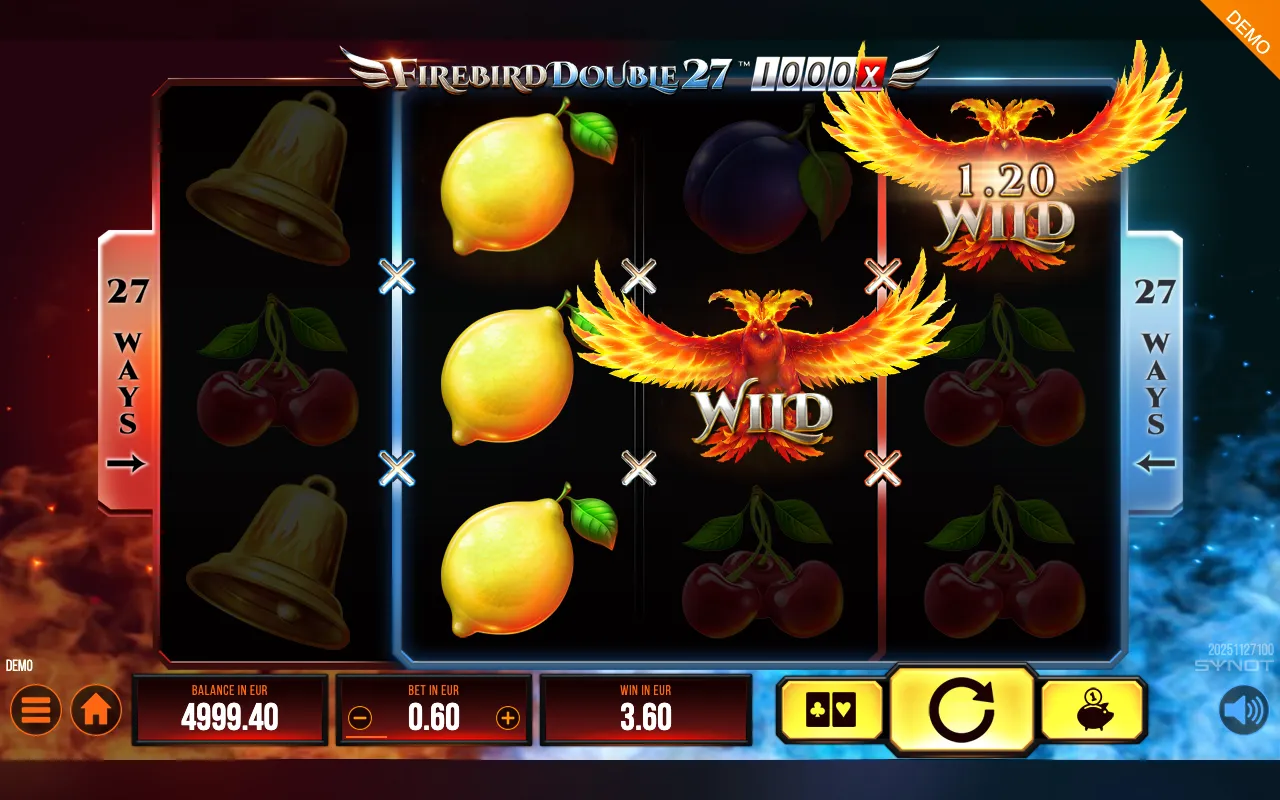 Firebird Double 27 1000 slot gameplay screenshot 1