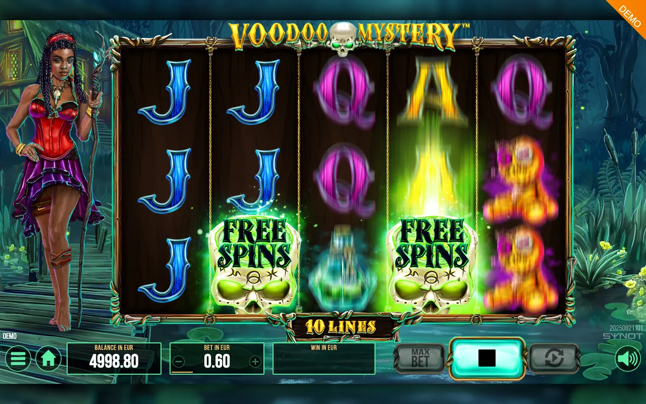Voodoo Mystery slot gameplay screenshot 1