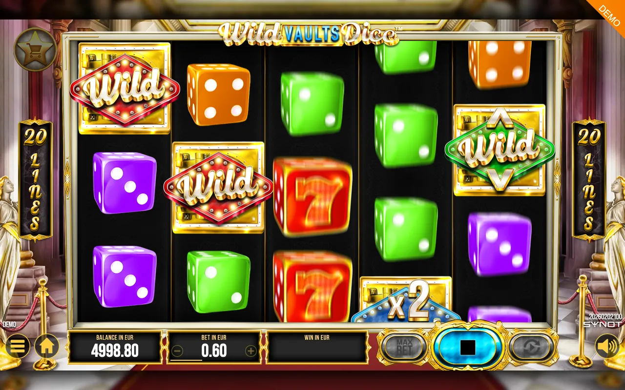Wild Vaults Dice slot gameplay screenshot 1