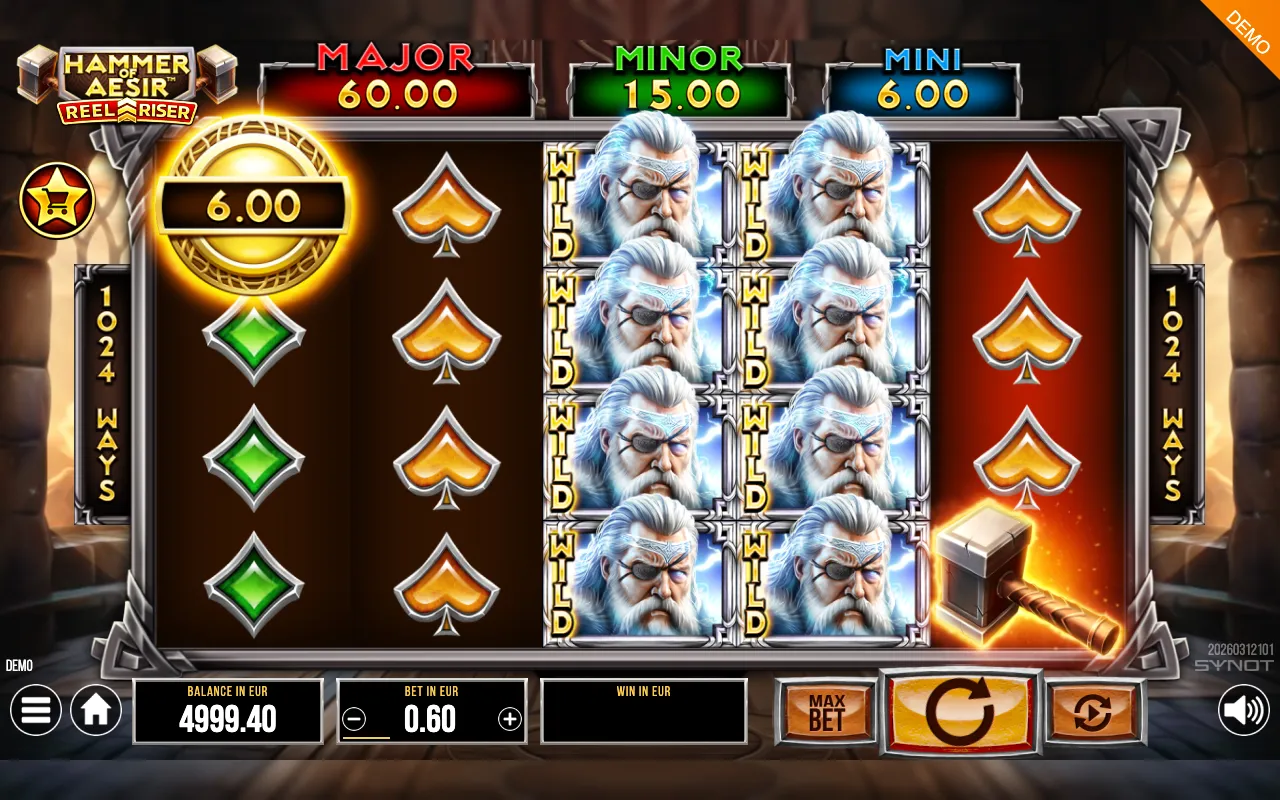 Hammer of Aesir slot gameplay screenshot 1