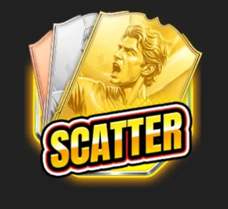 Gold-toned illustrated sports player with trophy-like card panels behind him and a bold SCATTER label across the foreground.