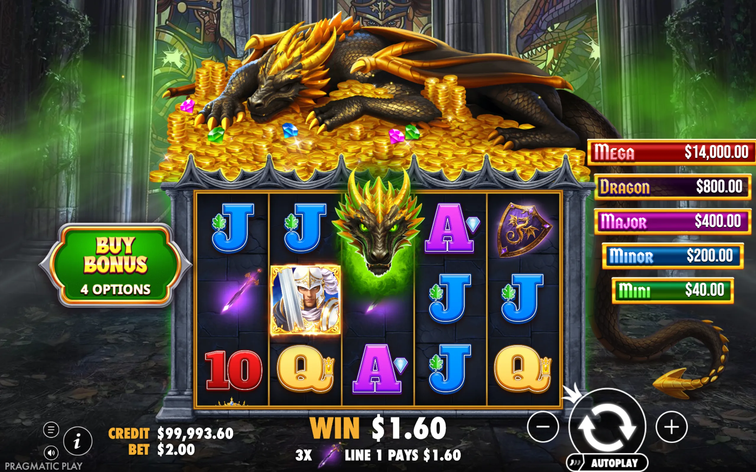 Sleeping Dragon Ultra Dark slot gameplay screenshot 1