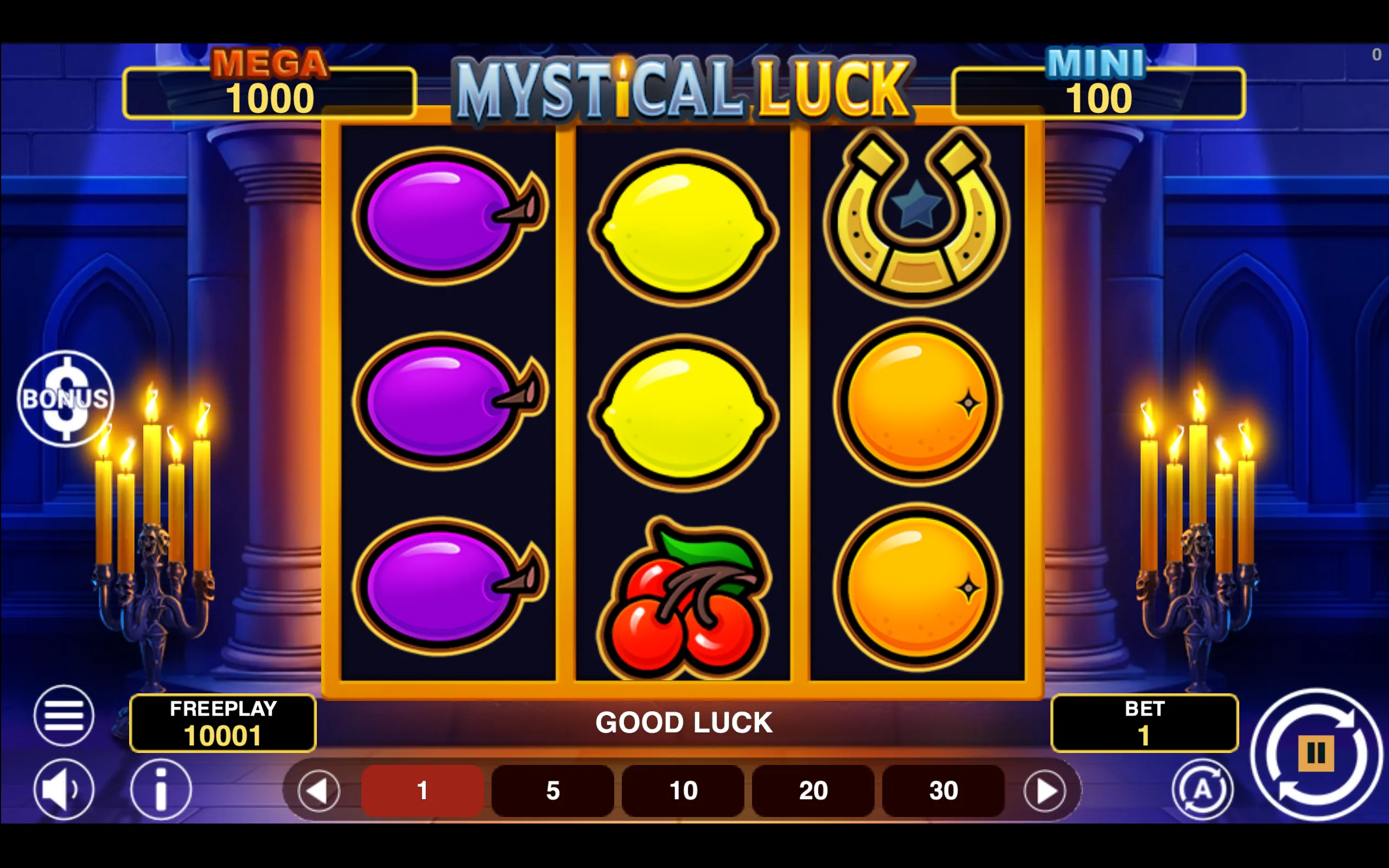 Mystical Luck Hold & Win slot gameplay screenshot 1