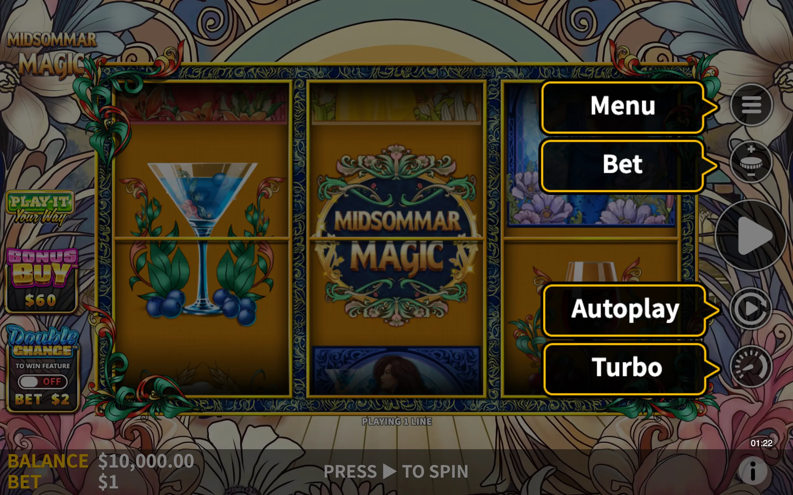 Midsommar Magic symbol payouts on the game board