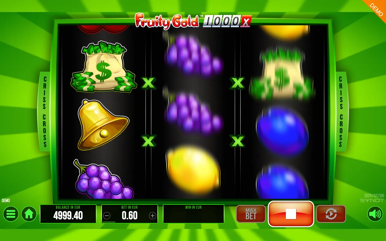 Fruity Gold 1000 slot gameplay screenshot 1