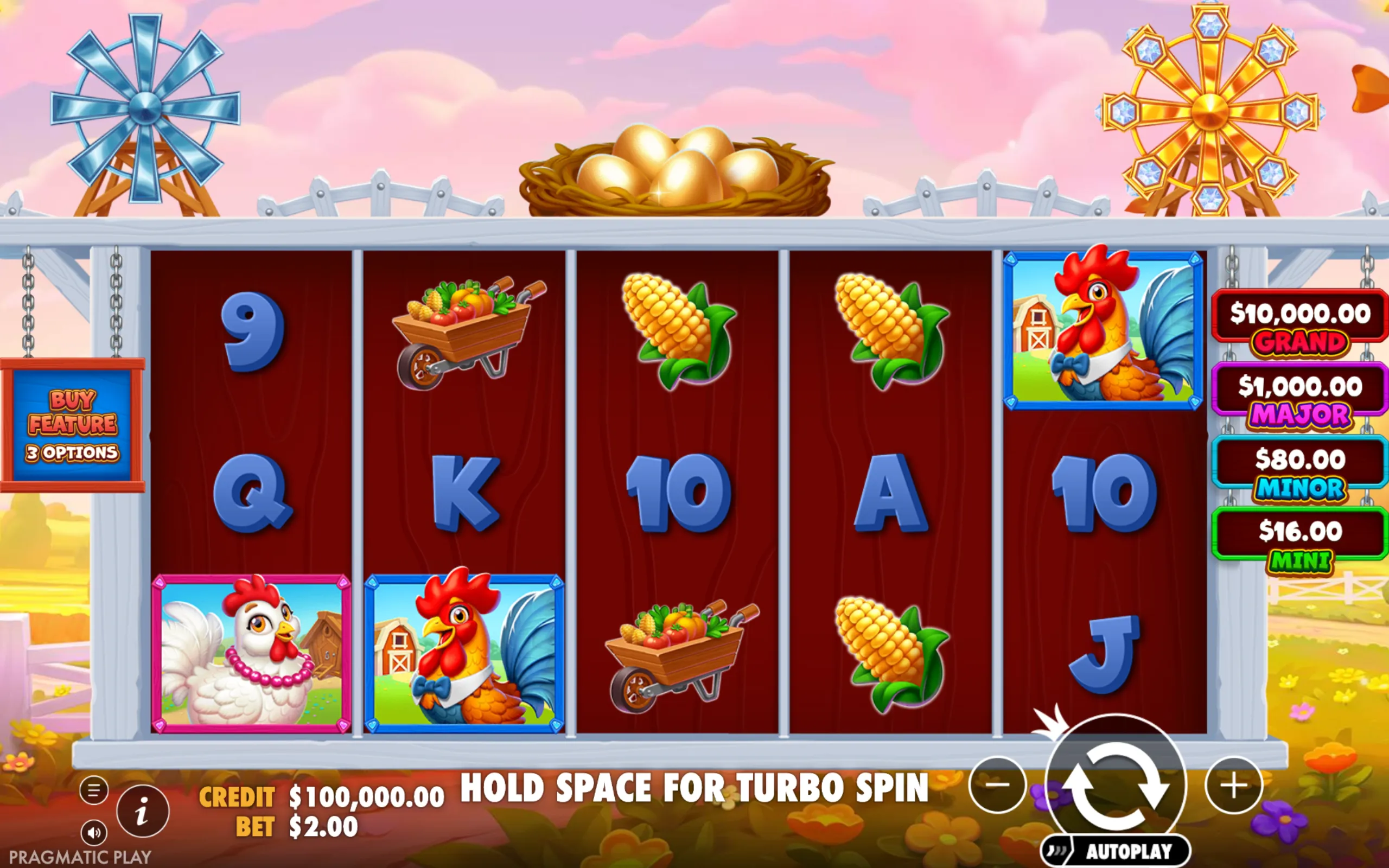 Better Barn House Bonanza slot game board