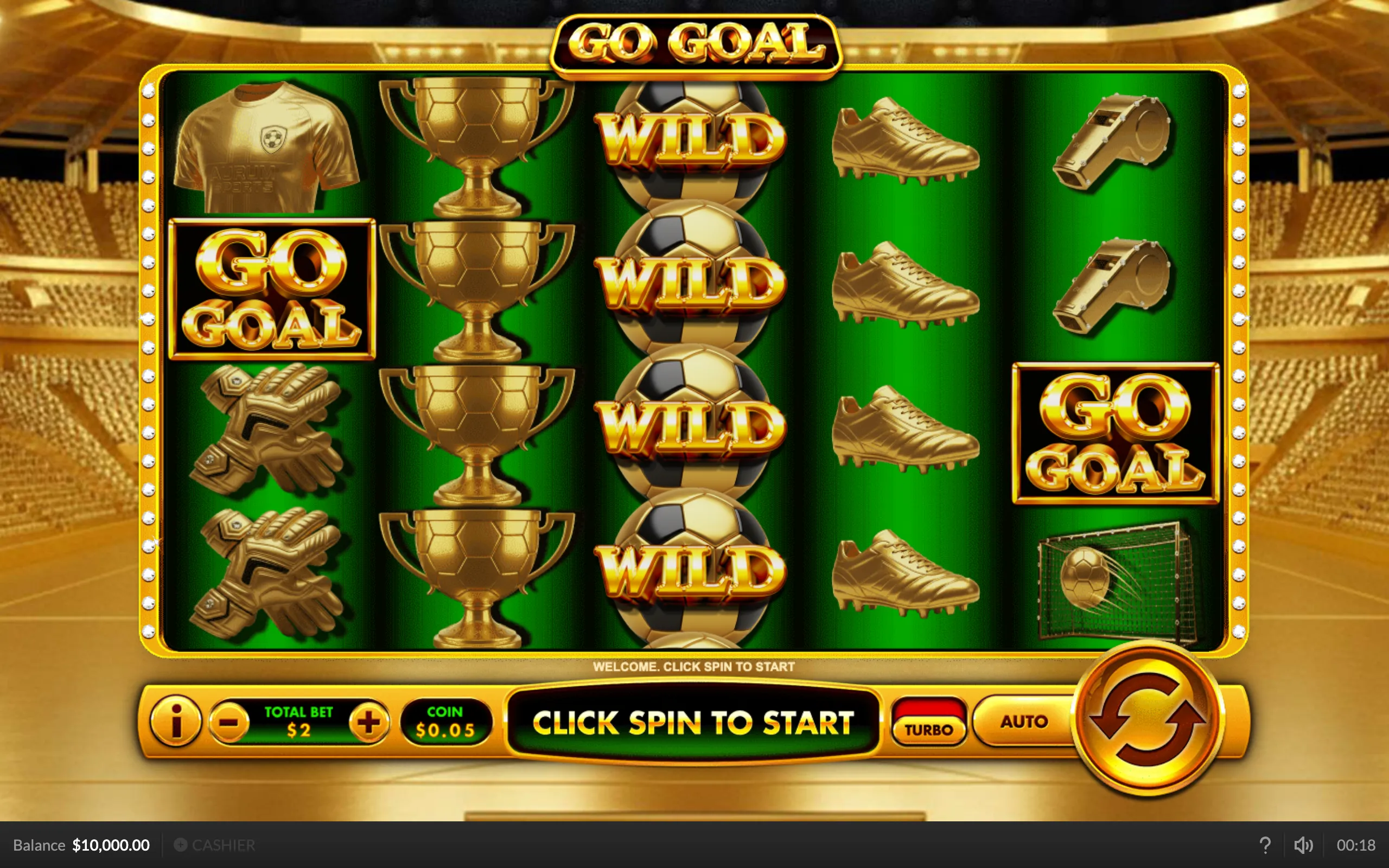 Go Goal slot game board