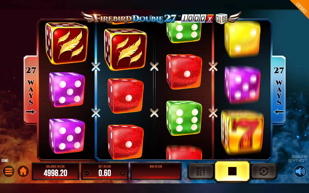 Firebird Double 27 1000 DIce slot gameplay screenshot 1