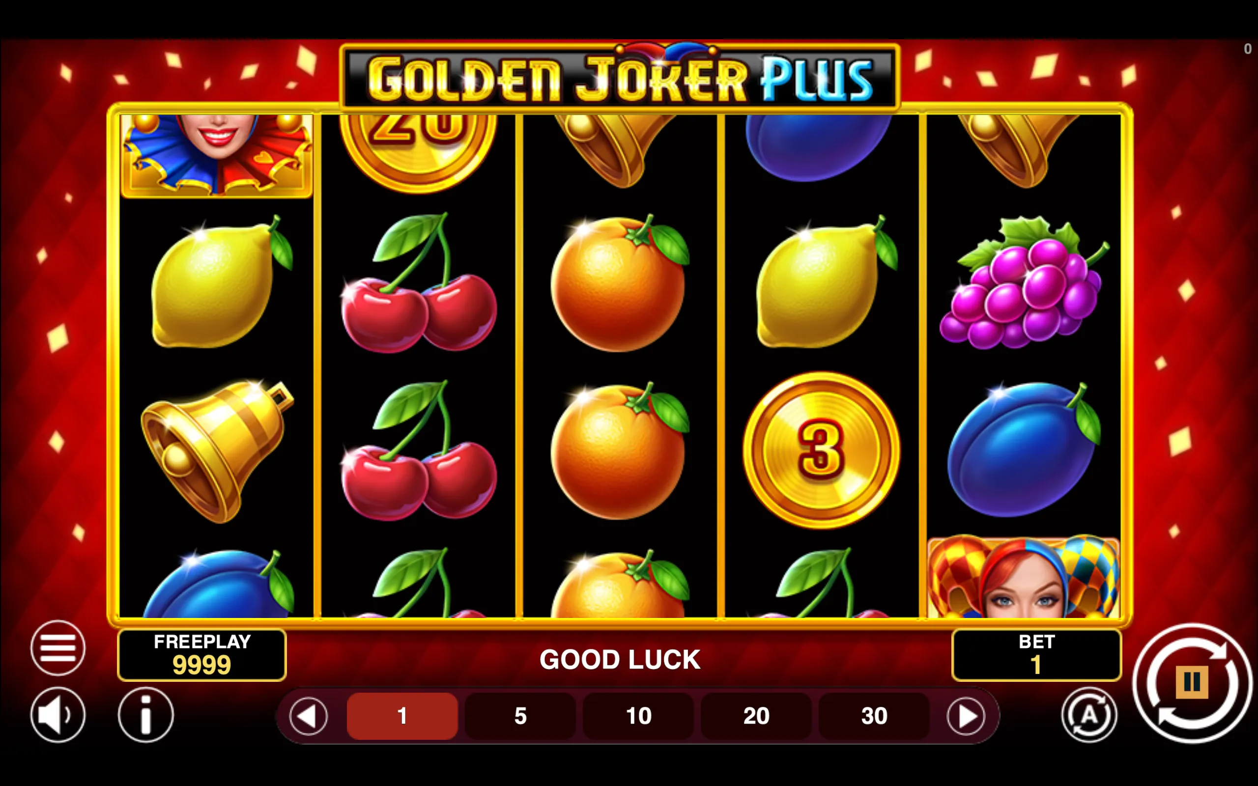 Golden Joker Plus slot gameplay screenshot 1