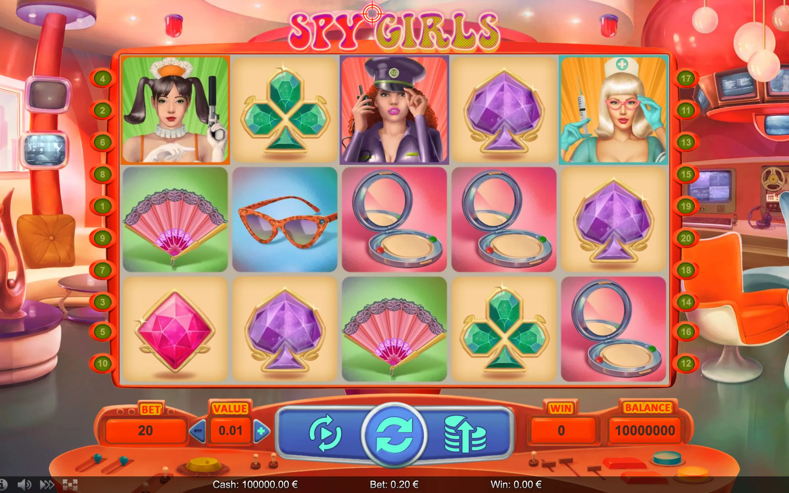 Spy Girls slot gameplay screenshot 1