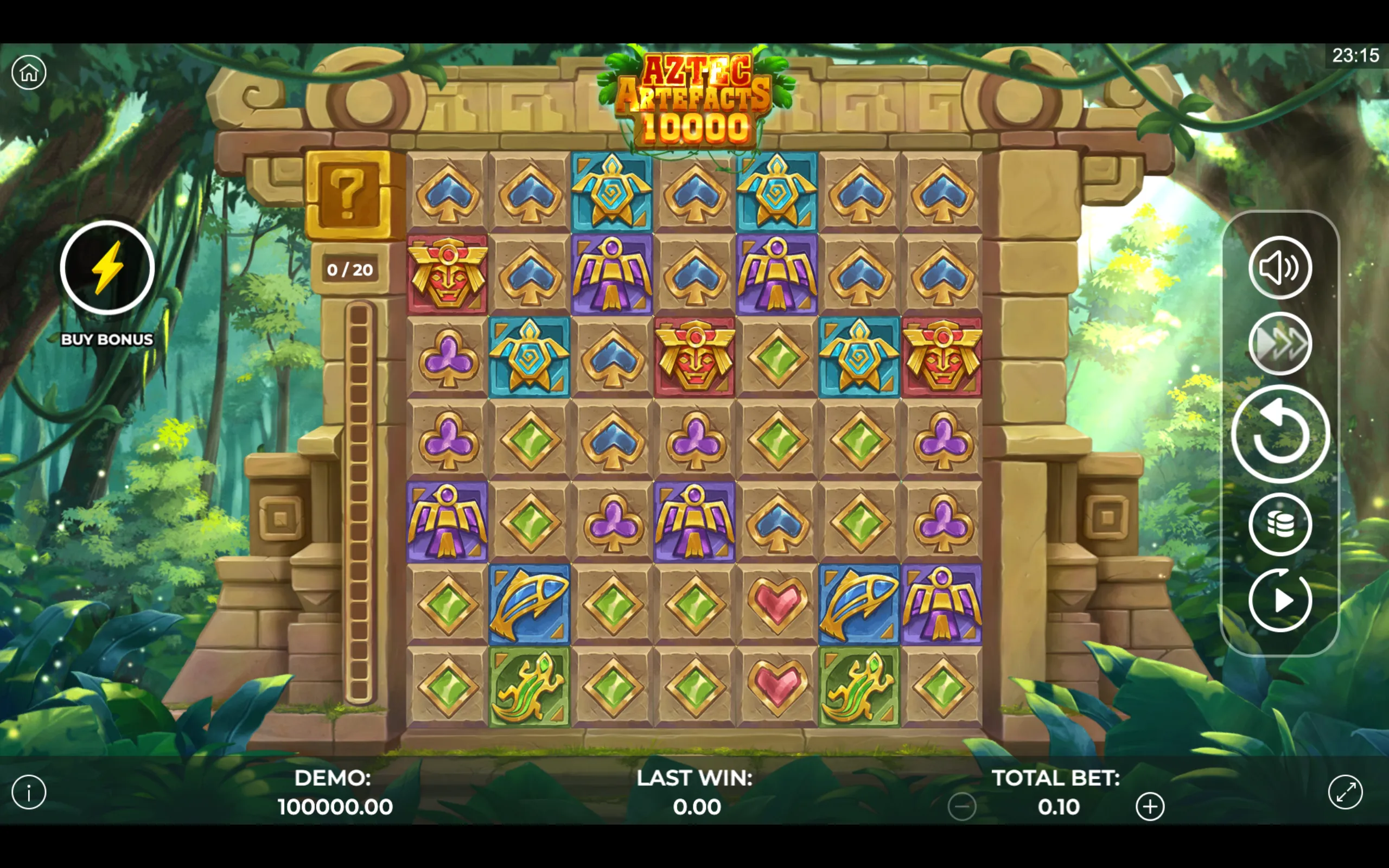 Aztec Artefacts 10000 slot gameplay screenshot 1
