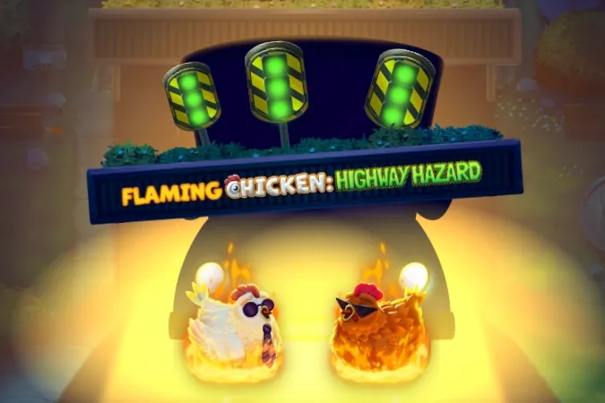 Flaming Chicken Highway Hazard slot preview