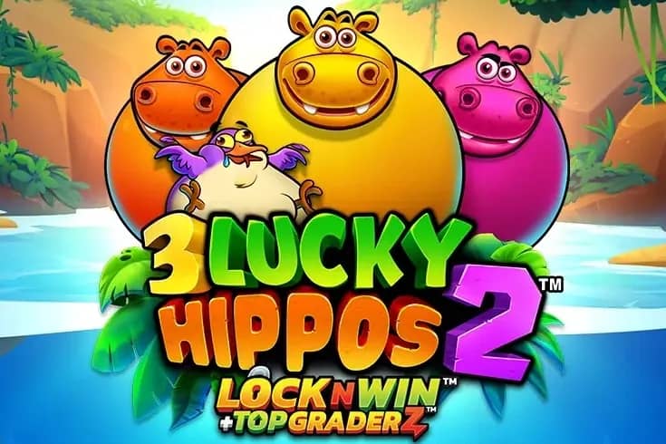 3 Lucky Hippos 2 slot preview