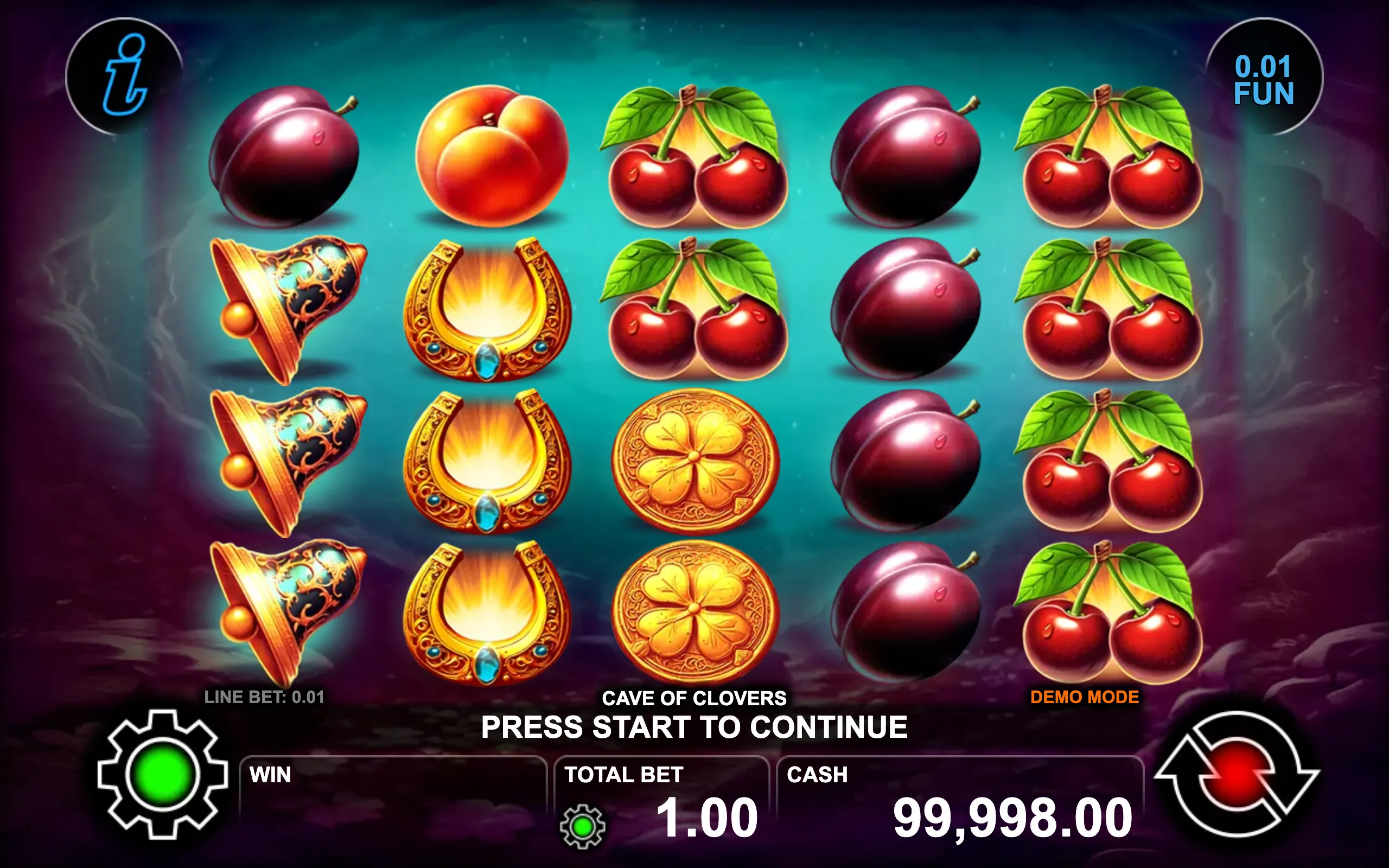 Cave of Clovers slot gameplay screenshot 1