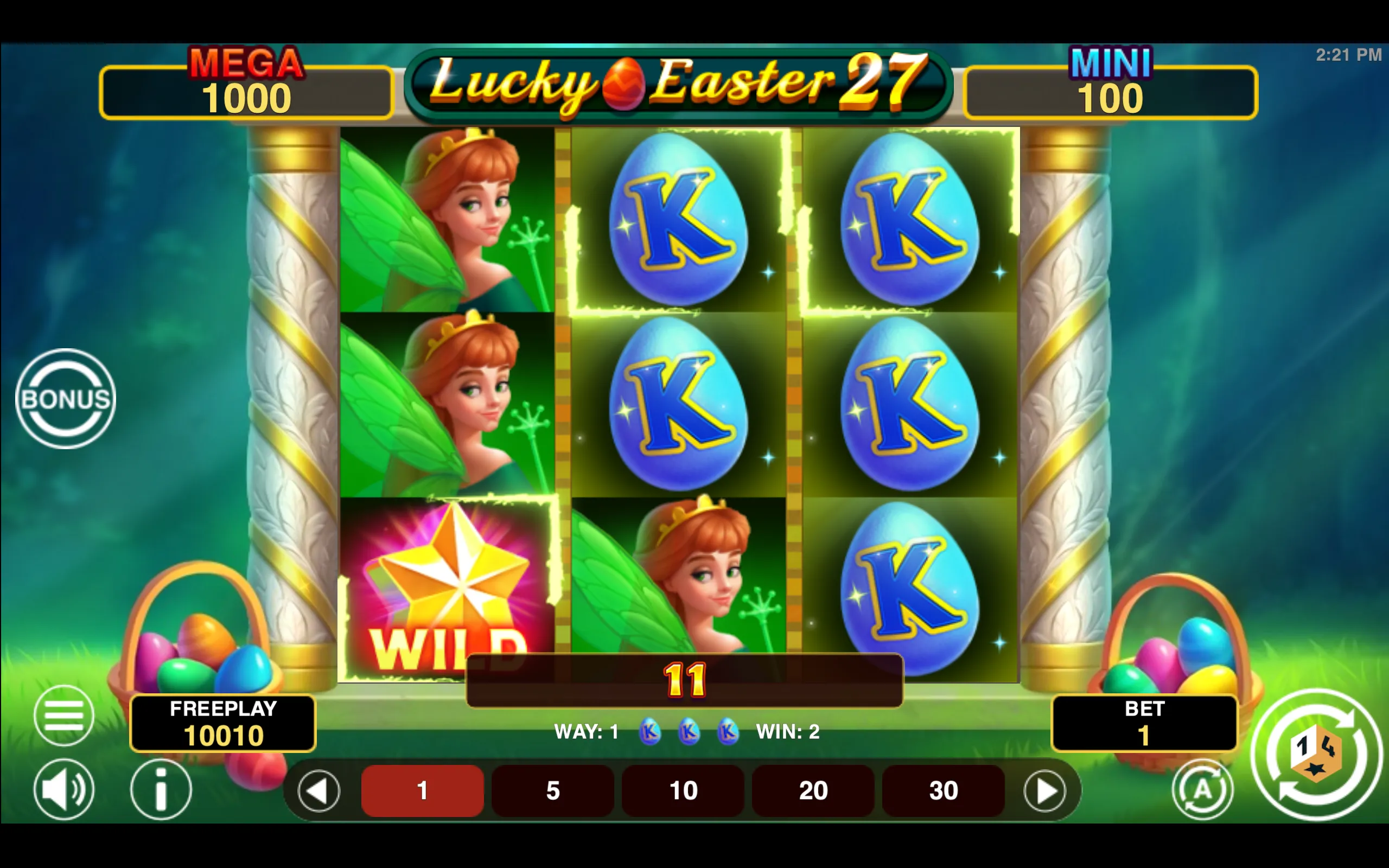 Lucky Easter 27 Hold & Win slot gameplay screenshot 1