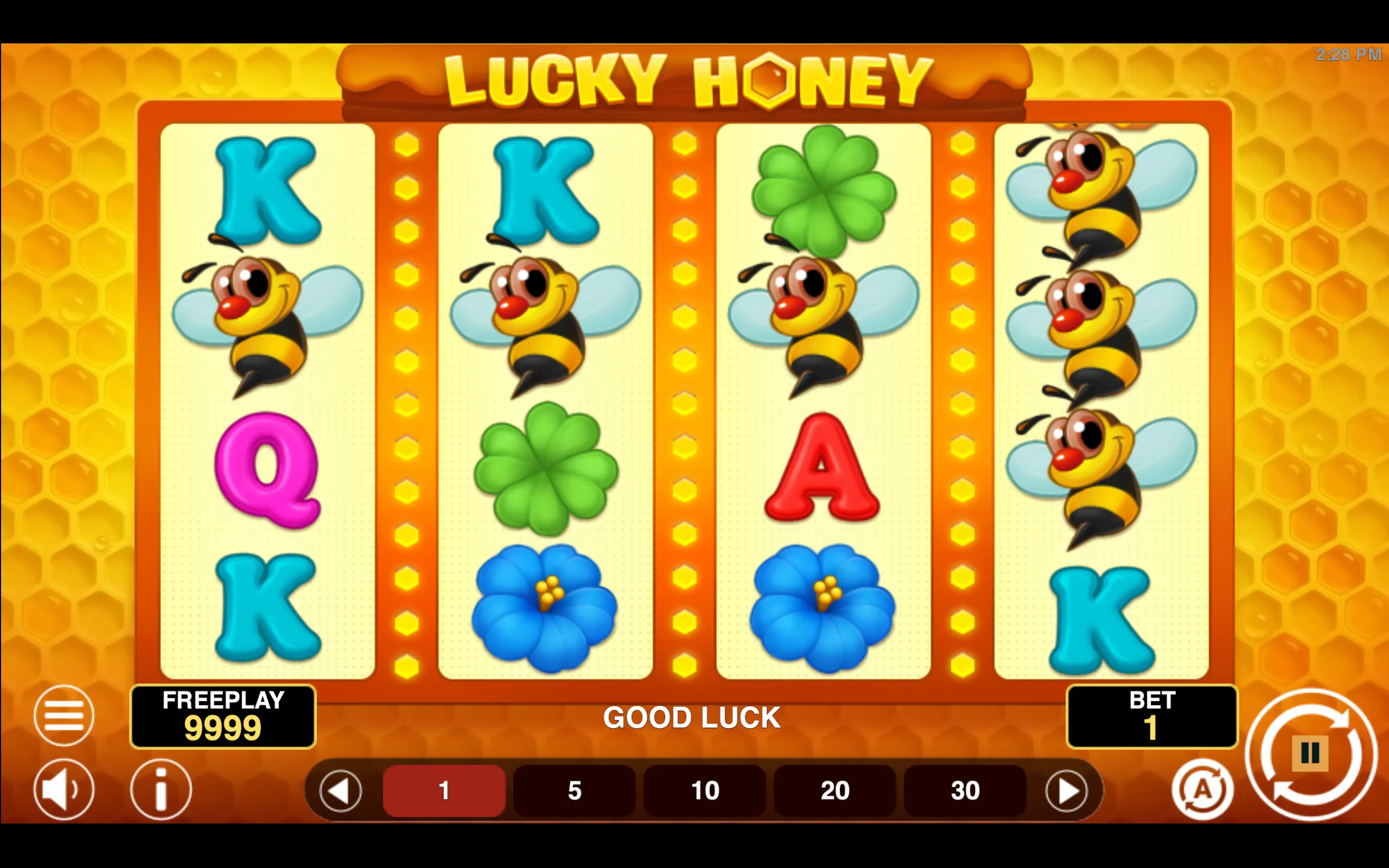 Lucky Honey slot gameplay screenshot 1