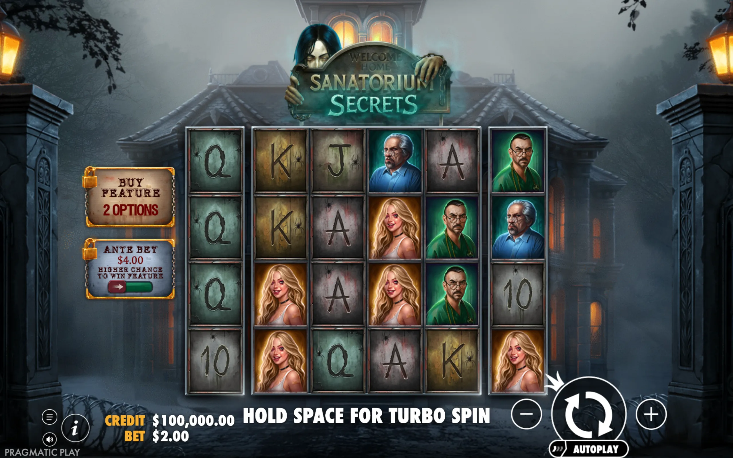 Sanatorium Secrets slot gameplay screenshot 1