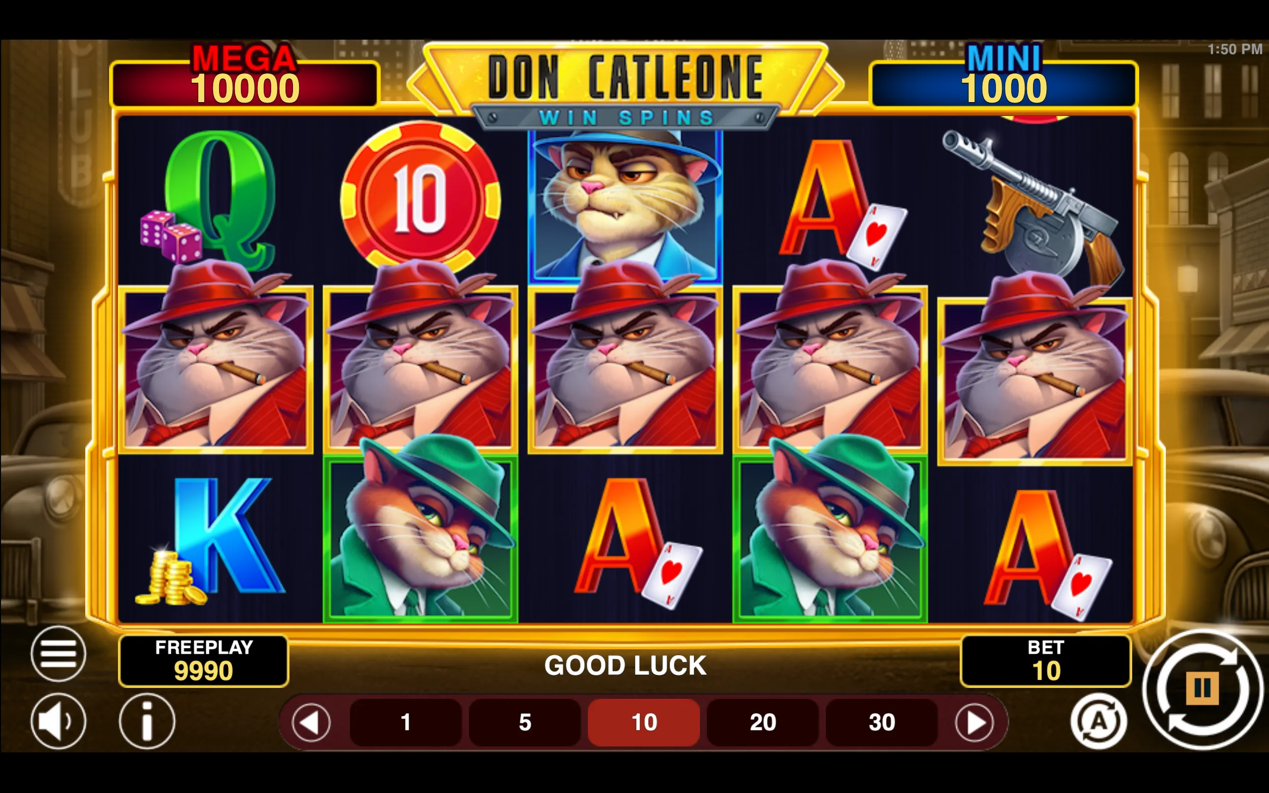 Don Catleone Win Spins slot gameplay screenshot 1